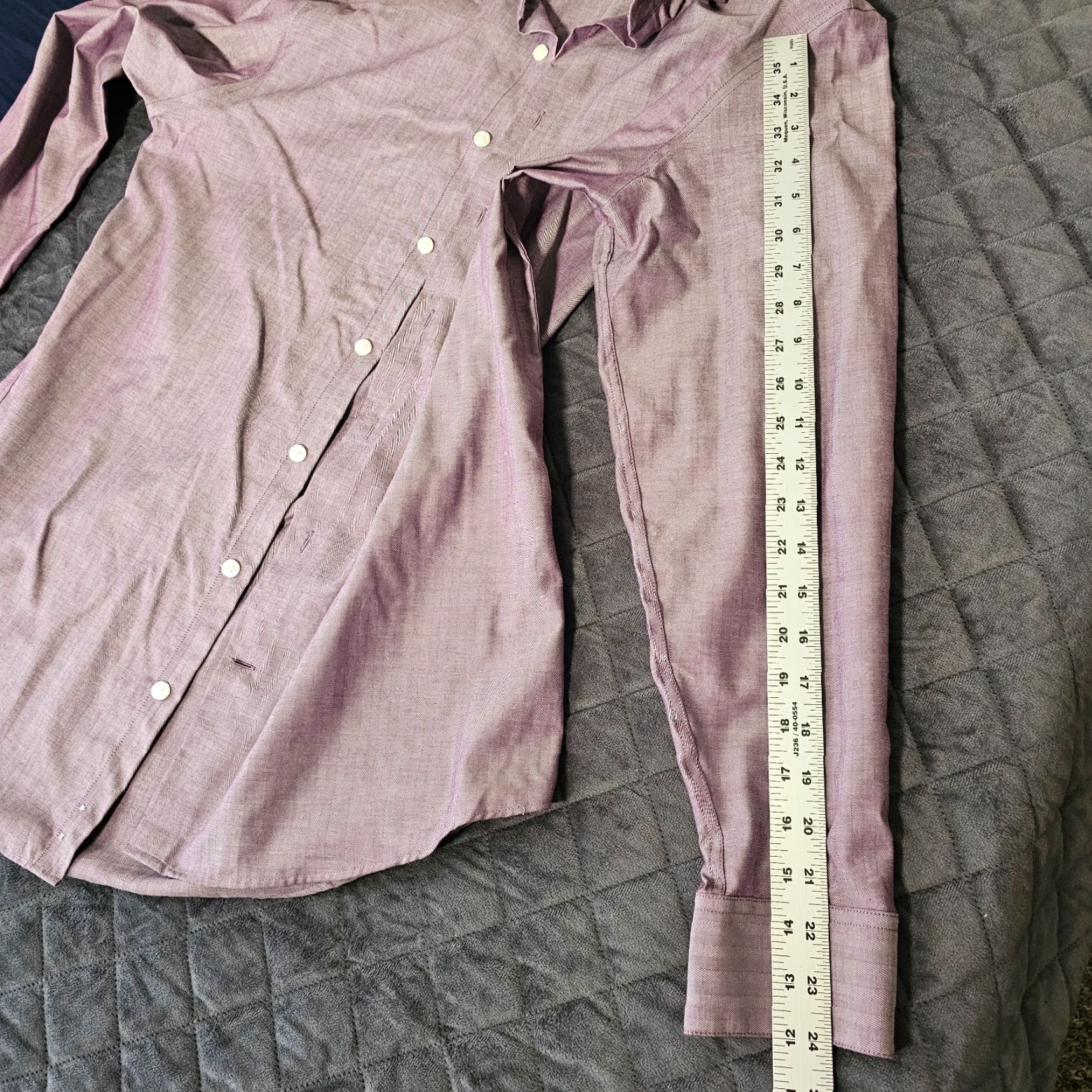 Vintage Michael Strahan Collection Mens Button-Up Shirt 16 Purple Stipe Pattern 34/35 16 34/35 16 Regular Button-Up Size US L / EU 52-54 / 3 - 6 Thumbnail