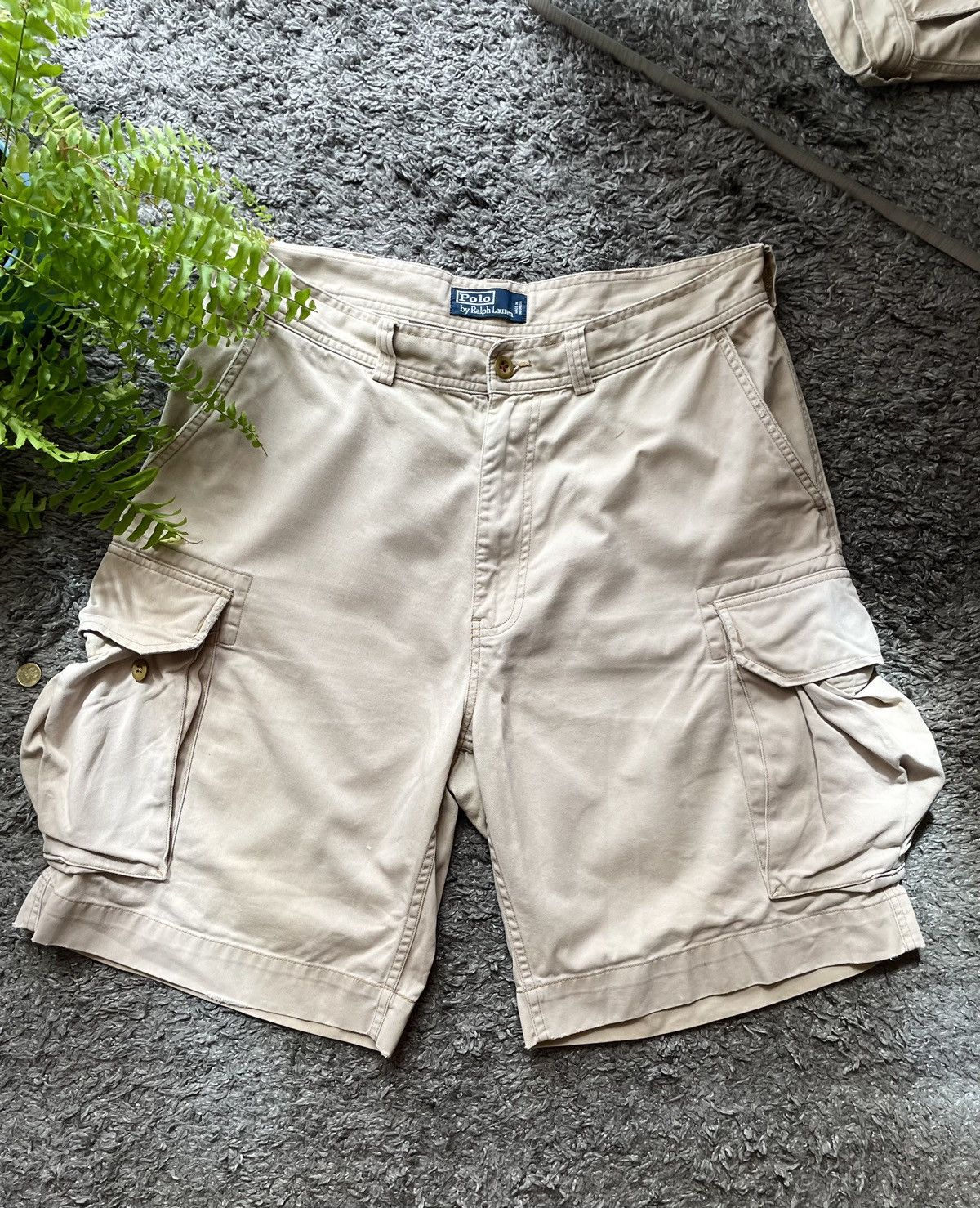 Polo Ralph Lauren × Vintage Polo Ralph Lauren Shorts Streetwear Vintage Rare Logo Cargo Size US 34 / EU 50 - 9 Thumbnail