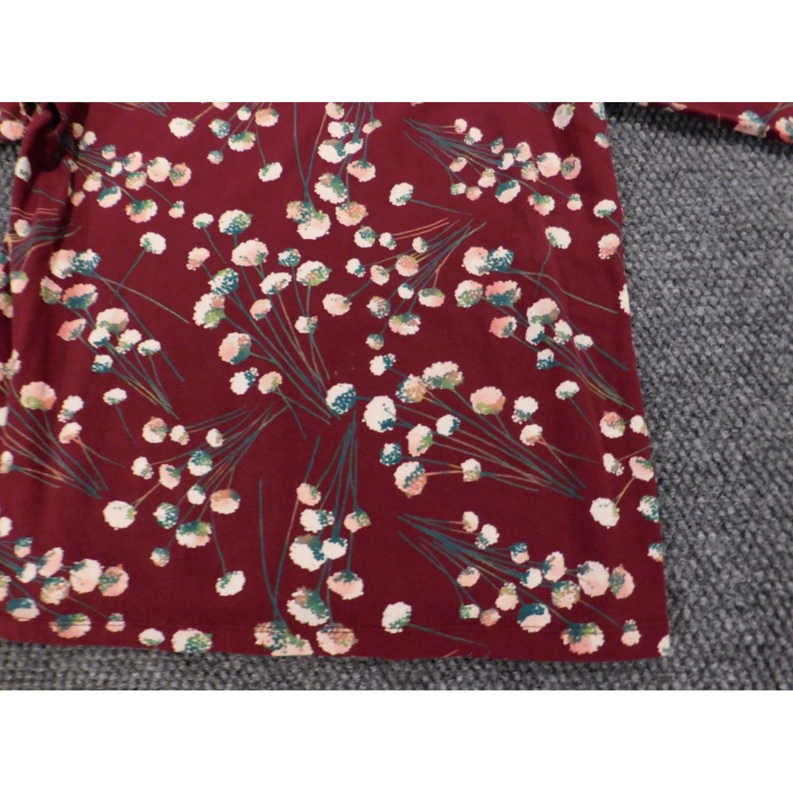 Vintage St.Johns Bay Blouse Womens Medium Red Floral Button Collared Pullover Cotton Rayon Stretch Casual Shirt Regular M Womens Size M / US 6-8 / IT 42-44 - 5 Thumbnail