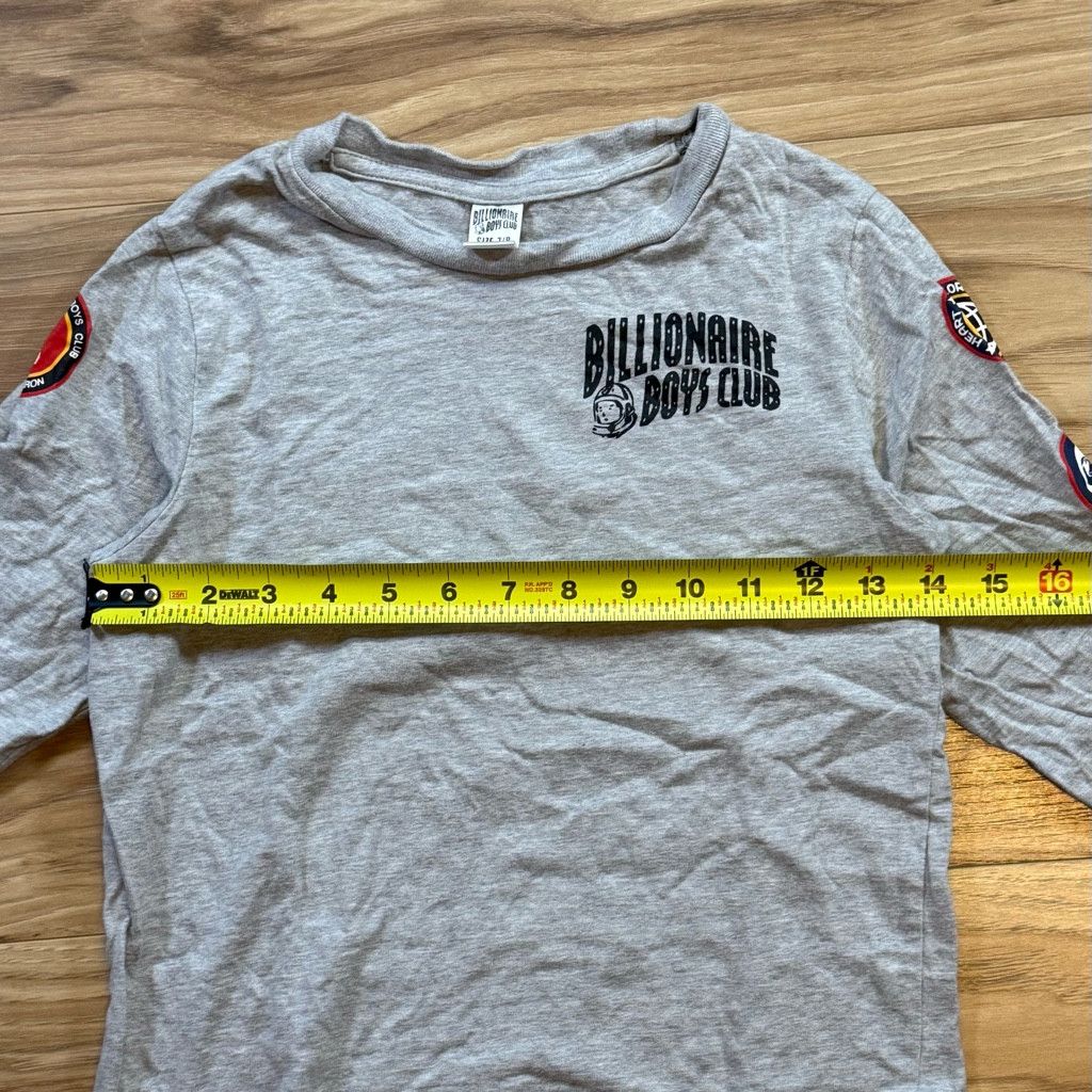Billionaire Boys Club Billionaire Boys Club Boys 7/8 Gray Long Sleeve Shirt Size US XXS / EU 40 - 4 Thumbnail