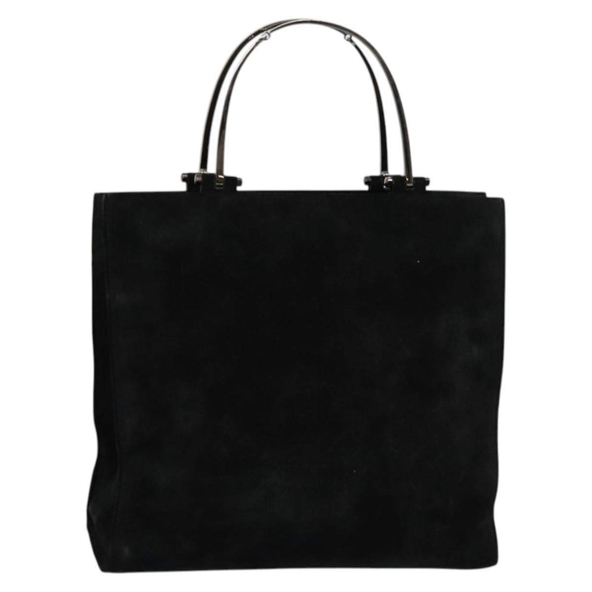 Gucci GUCCI Hand Bag Suede Black Silver 002 002 Size ONE SIZE - 1 Thumbnail