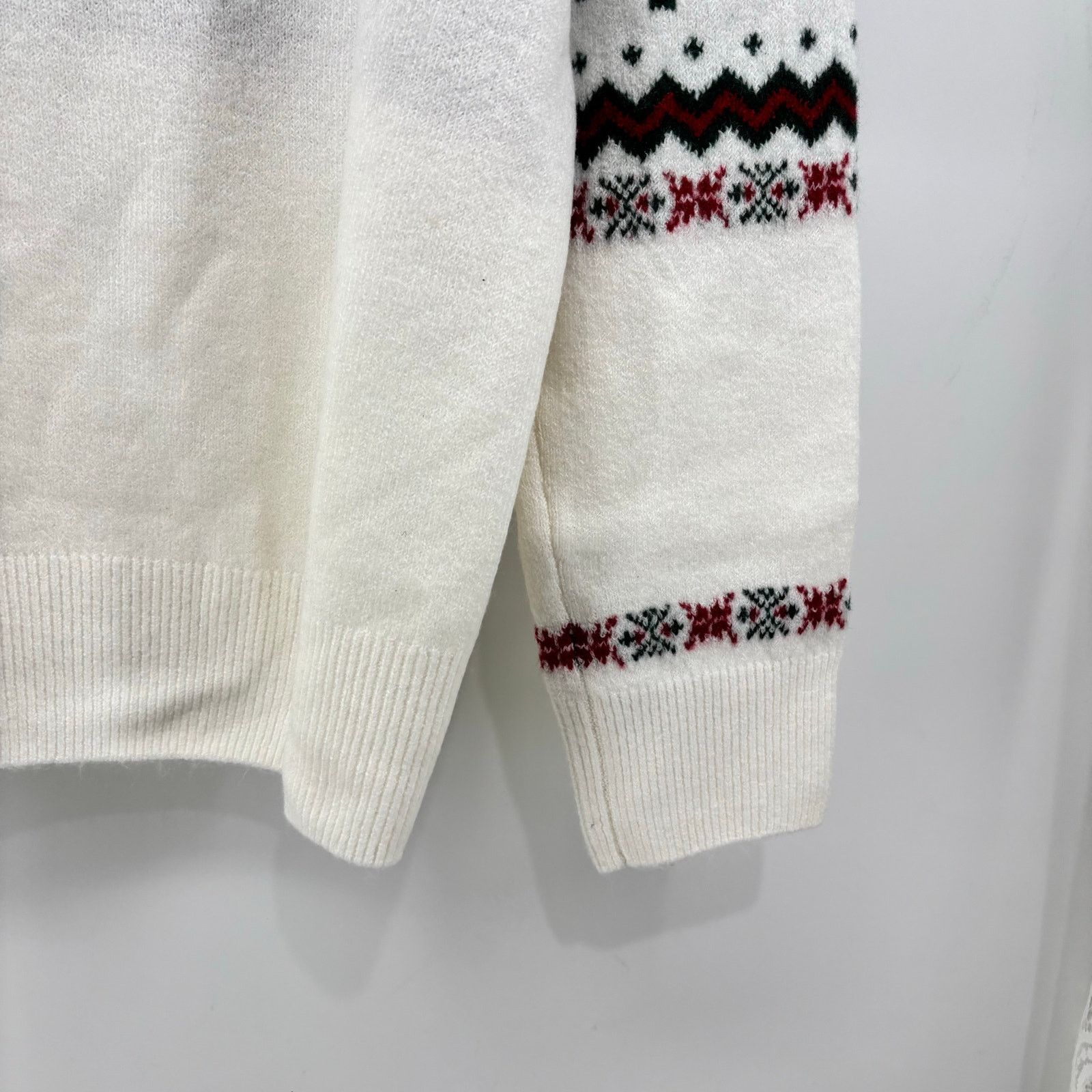 Vince Camuto Vince Camuto Womens Medium Christmas Sweater Cream Farm Size M / US 6-8 / IT 42-44 - 16 Thumbnail