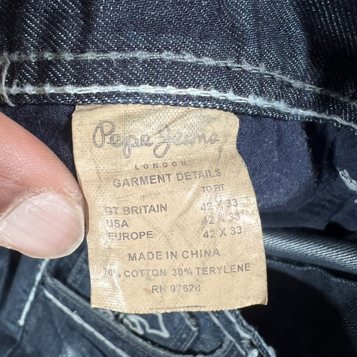 Pepe Jeans Vintage Pepe Jeans Skater Wide Leg 42x34 Baggy Denim Rap Y2K Size US 42 / EU 58 - 7 Thumbnail