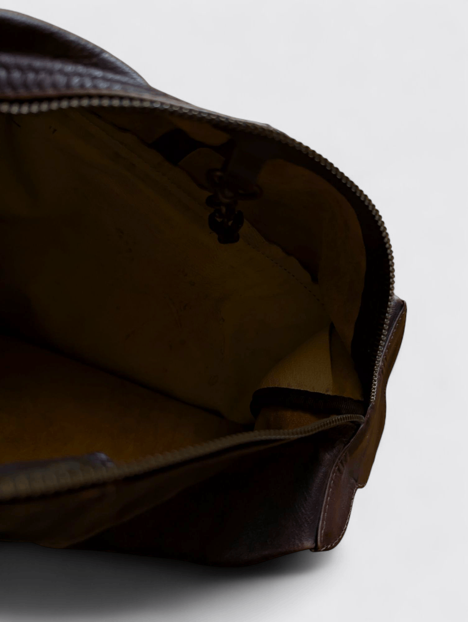 Fendissime Brown Leather Vintage Hobo Shoulder Bag
