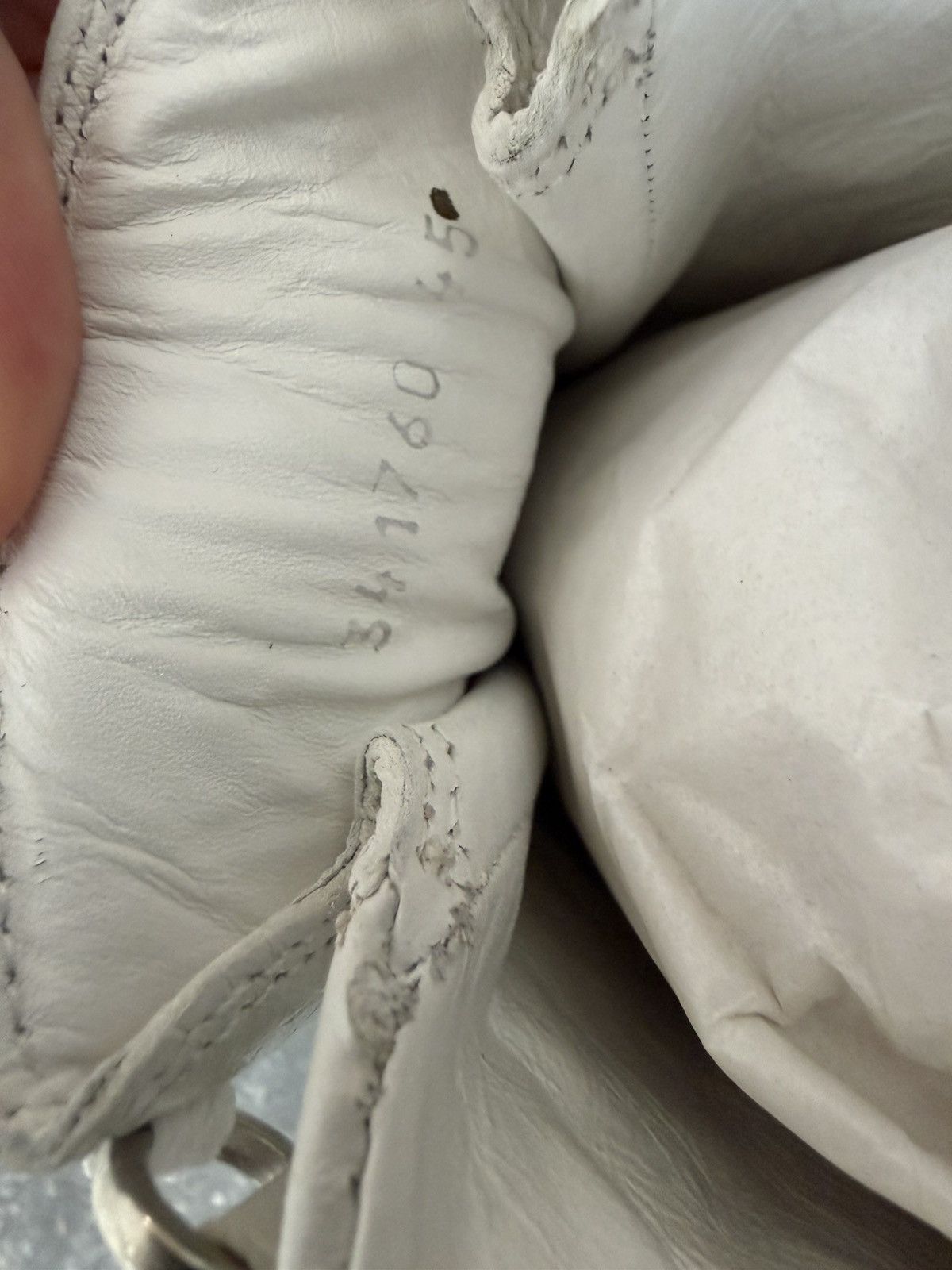 Balenciaga Balenciaga White Leather Arena Sneakers Size US 12 / EU 45 - 6 Thumbnail