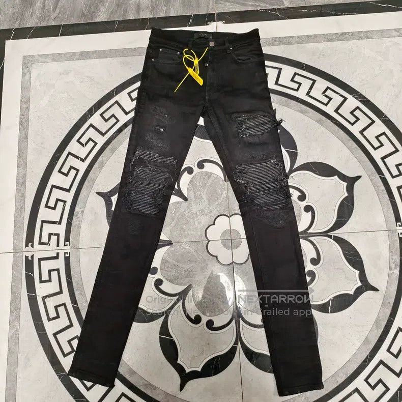Amiri Amiri Size 30 Black leather jeans Size US 30 / EU 46 - 1 Thumbnail