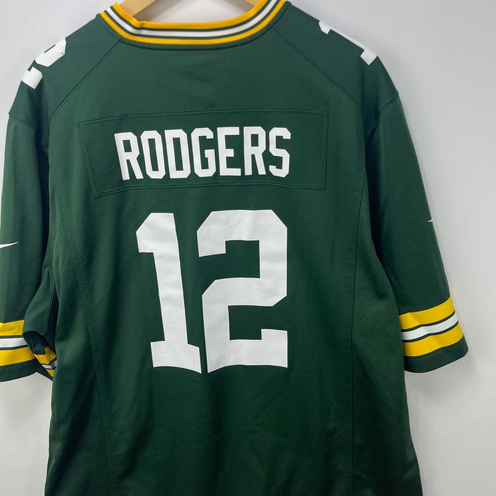 Nike Vintage Nike Green Bay Packers 12 Aaron Rodgers Jersey 2XL Size ONE SIZE - 5 Thumbnail