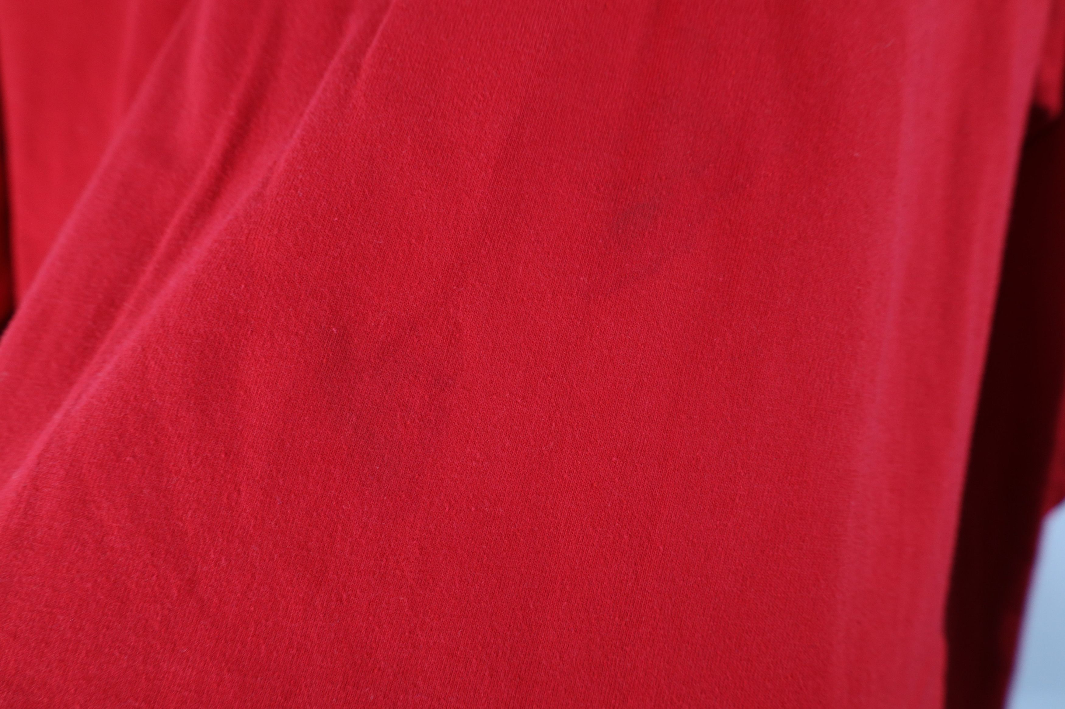 Vintage Vintage 90s Streetwear Mock Neck Long Sleeve T-Shirt Red USA Size US XL / EU 56 / 4 - 6 Thumbnail