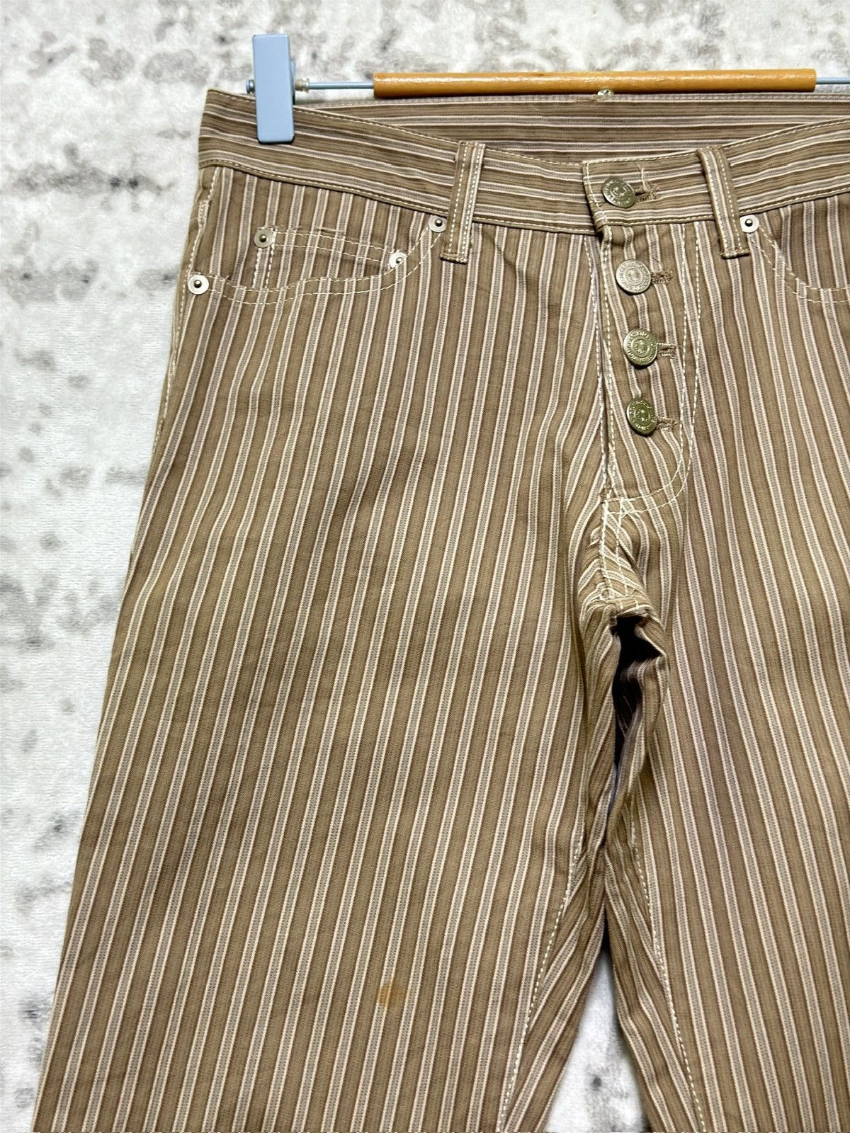 Tornado Mart Tornado Mart Y2K Pinstripe Flared Pants Japanese Archive Size US 28 / EU 44 - 4 Thumbnail
