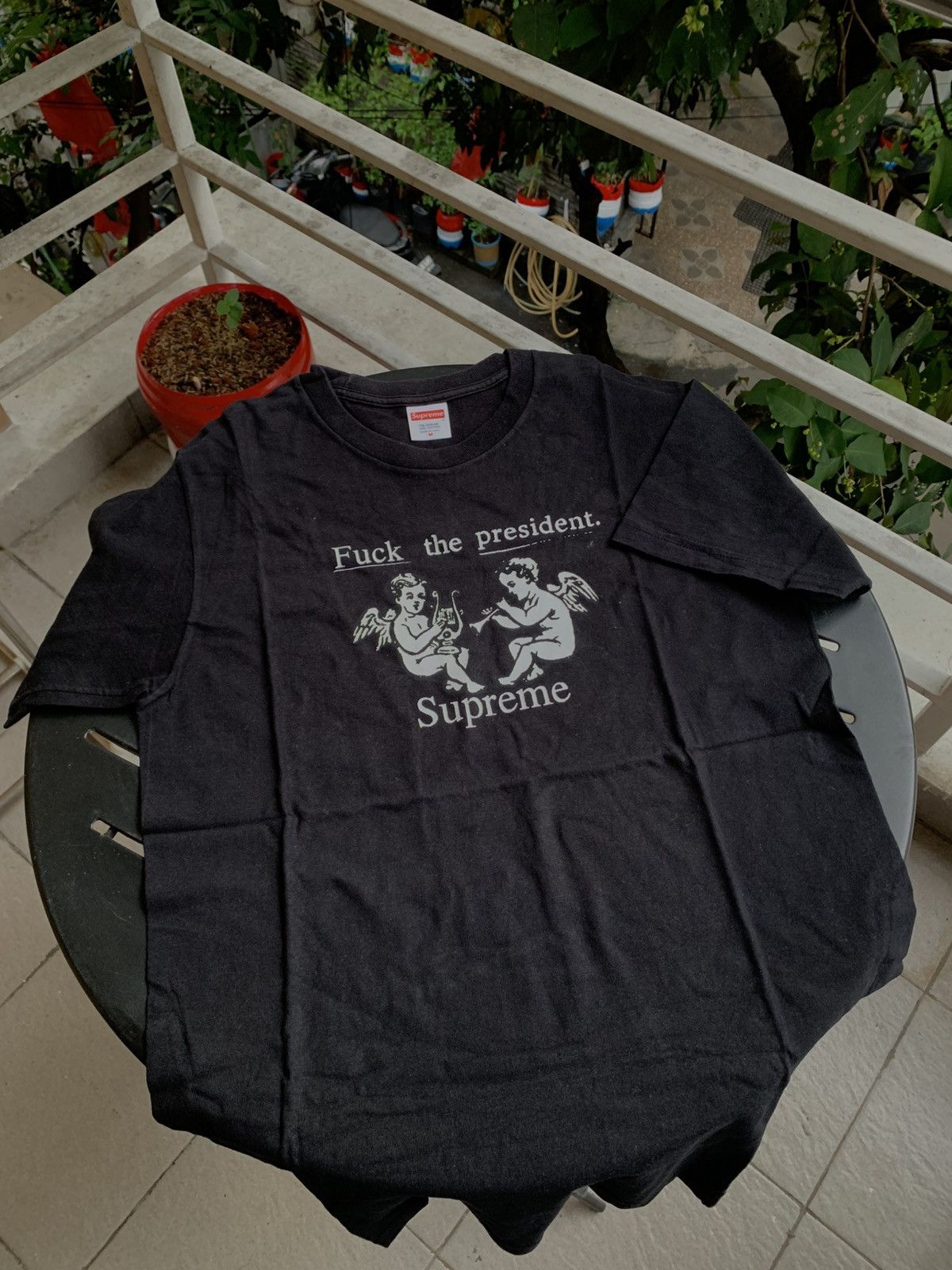 Supreme Supreme F the President Black Tee Size M Size US M / EU 48-50 / 2 - 1 Thumbnail