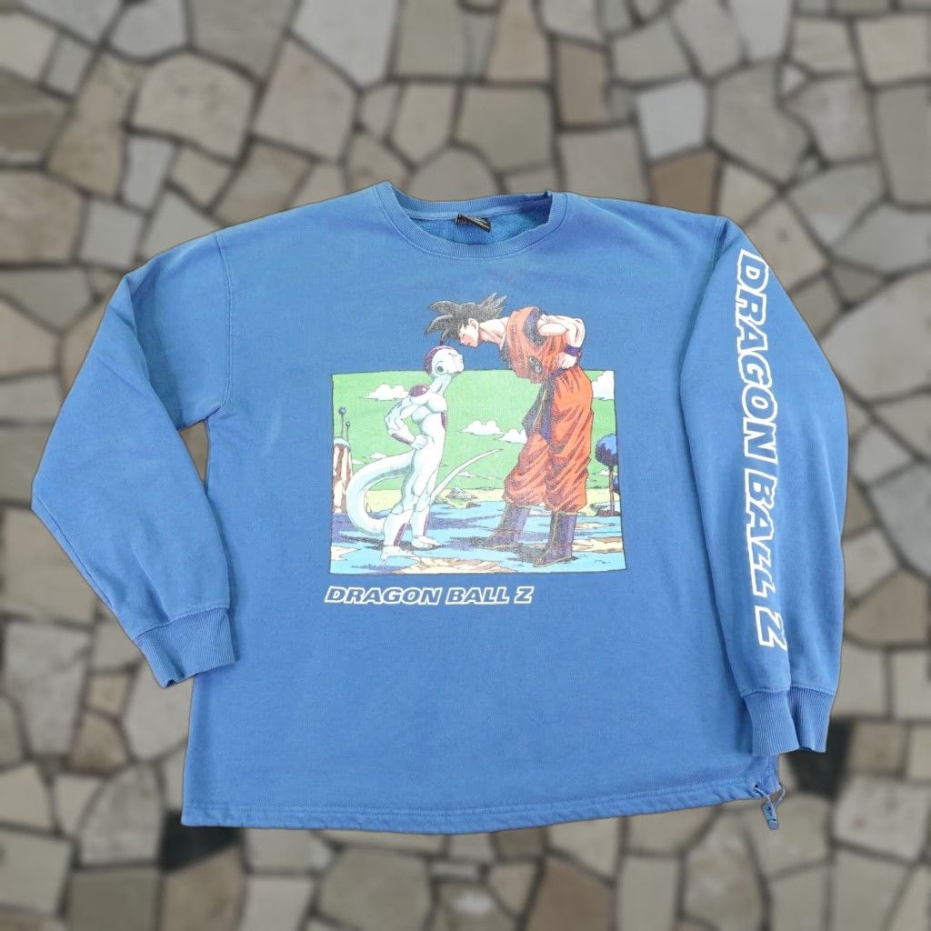 Vintage Dragon Ball Z Sweatshirt Men L Blue Graphic Print Crew Neck Pullover 2010s Anime Cartoon Logo Regualr Fit Box Lunch Size US L / EU 52-54 / 3 - 1 Thumbnail