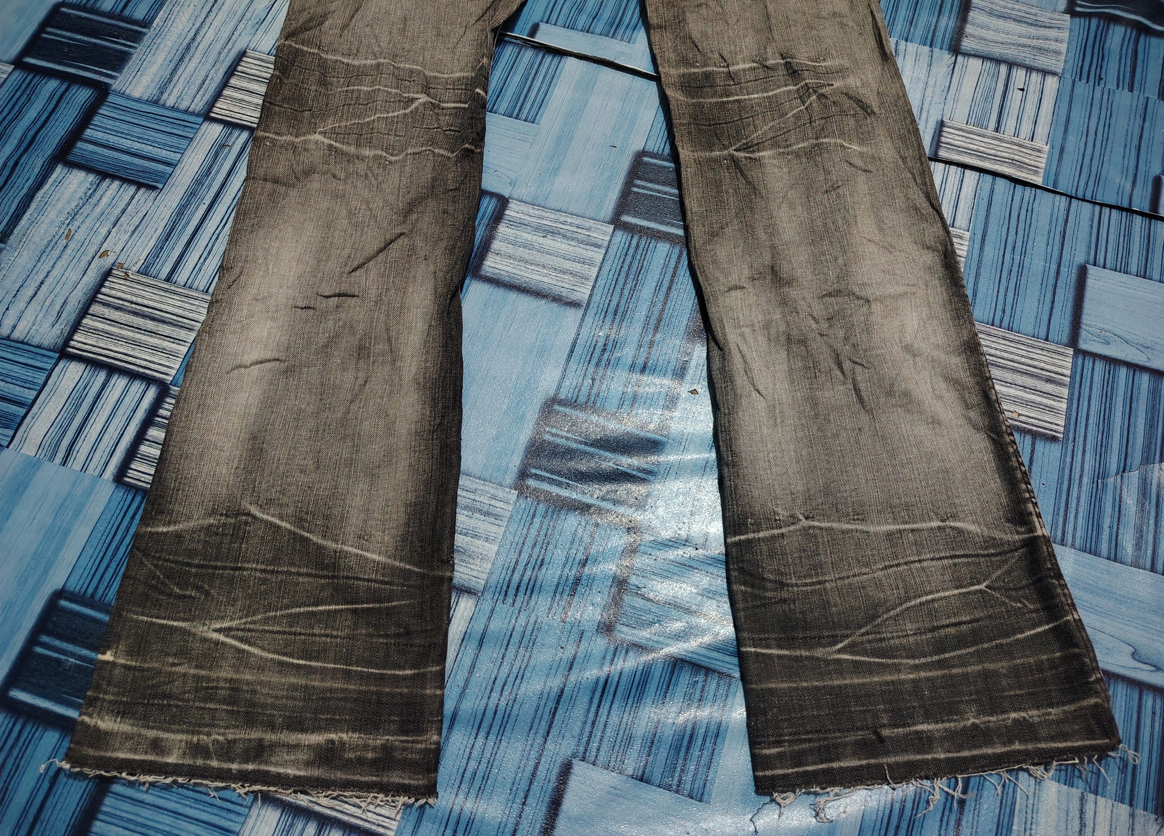 If Six Was Nine Nicole Club Double Waist NCFM Distressed jeans Flared Jeans Size US 33 - 23 Thumbnail
