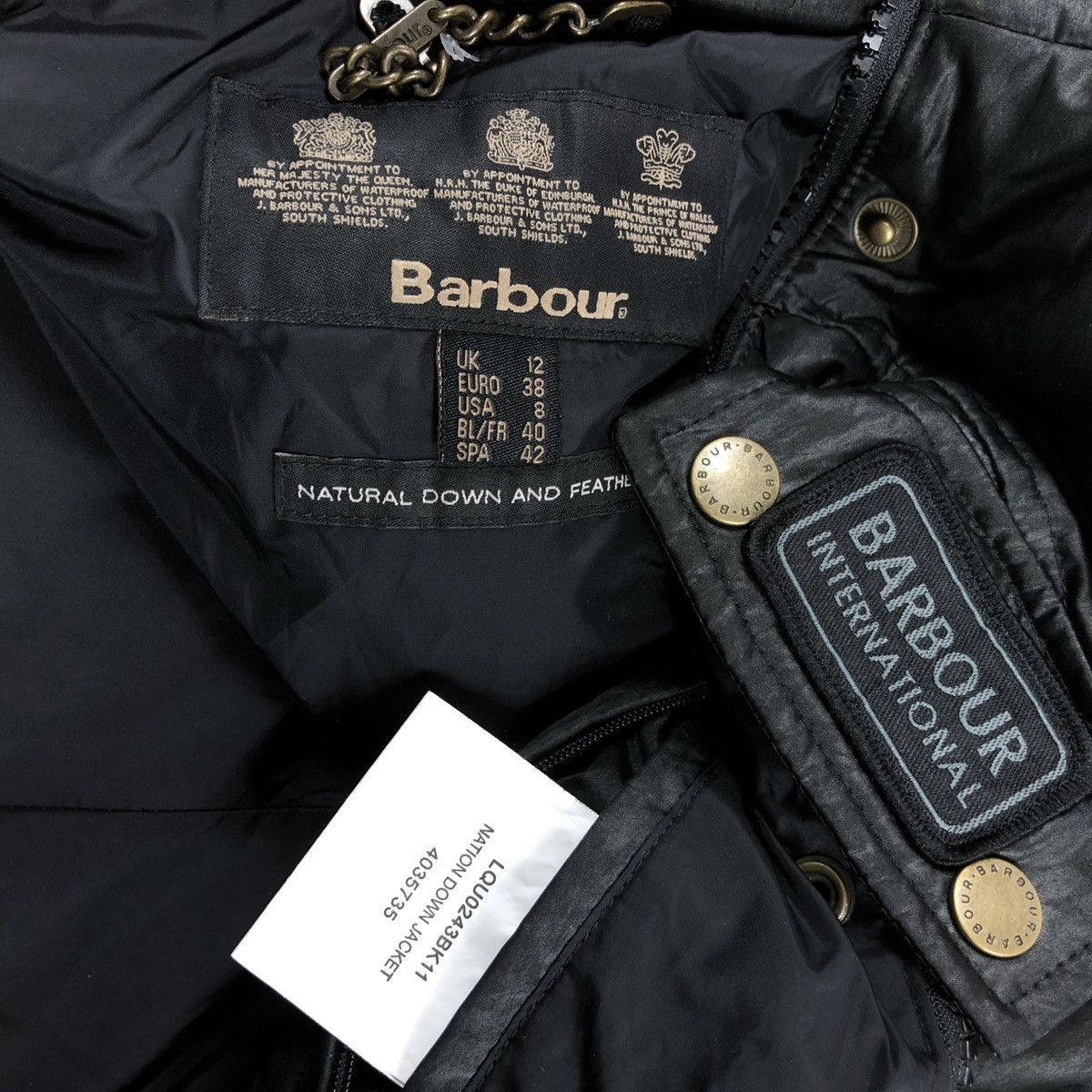 Barbour × Belstaff × Designer BARBOUR International Nation Hooded Down Parka Jacket Coat 8 Size M / US 6-8 / IT 42-44 - 12 Thumbnail