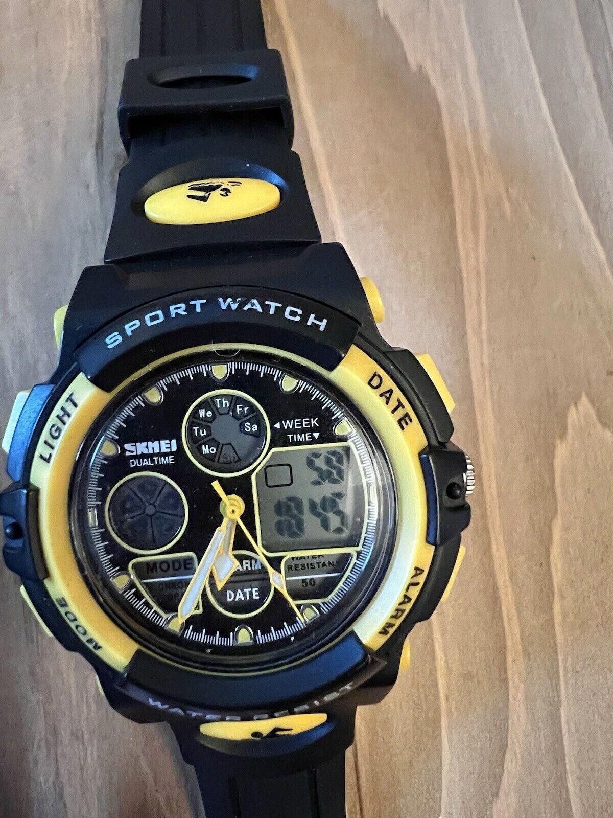 Designer skmei watch Yellow And Black Working Size ONE SIZE - 1 Thumbnail