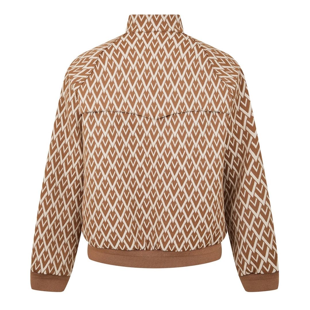 Valentino o1g2r1mq0526 All Over Logo Wool Jacket in Camel/Cream Size US XL / EU 56 / 4 - 2 Thumbnail