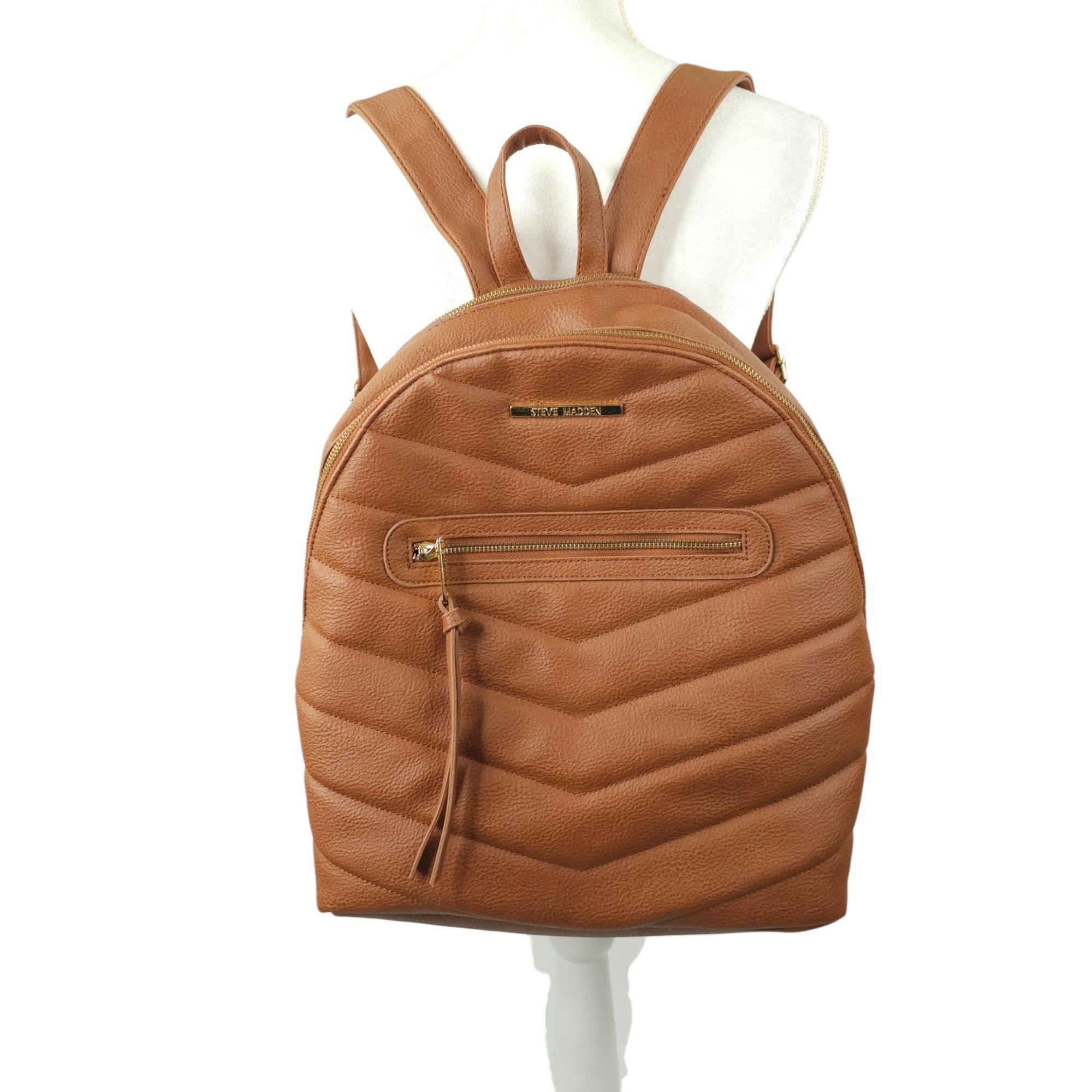 Steve Madden Steve Madden Bejewel Backpack Chevron Quilting Faux Leather Size ONE SIZE - 3 Thumbnail