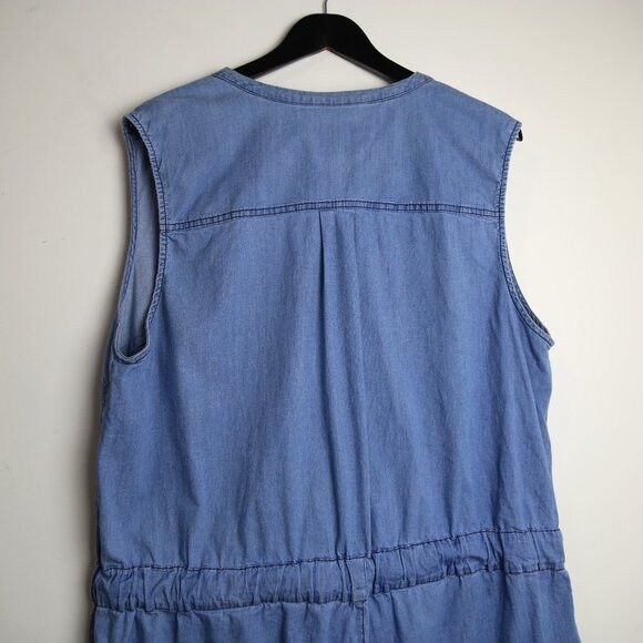 Torrid Torrid Drawstring Waist Romper - Denim Style Plus Size 2X Size 42" / US 20 - 3 Thumbnail