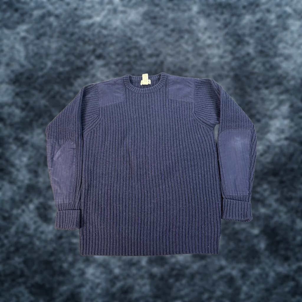 Vintage VINTAGE LL Bean Sweater Pullover Crew Neck Elbow Patch Wool LT Blue Men Big & Tall Size US L / EU 52-54 / 3 - 1 Thumbnail