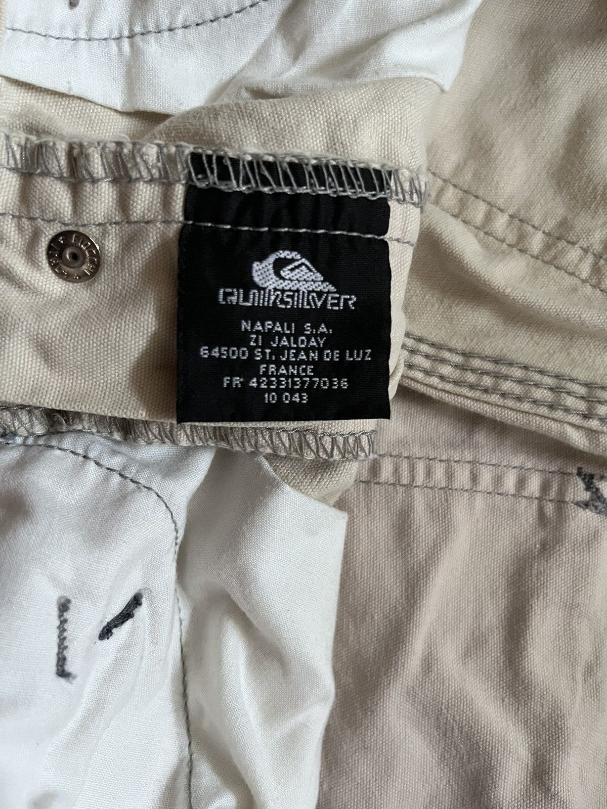 Japanese Brand × Quiksilver Vintage Quiksilver Pants Mens Cargo Cotton Cream Y2K Size US 37 - 4 Thumbnail