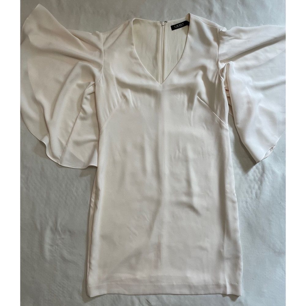 Lauren Ralph Lauren NWT New $175 Lauren Ralph Lauren Yaira Ruffle Sleeves Cream Size XL / US 12-14 / IT 48-50 - 6 Thumbnail