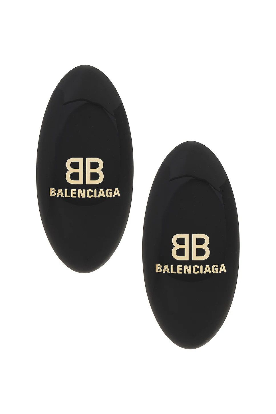 Balenciaga o1bcso1str1125 Size: OS / Hairclip Earring in Black/Gold Size ONE SIZE - 1 Thumbnail