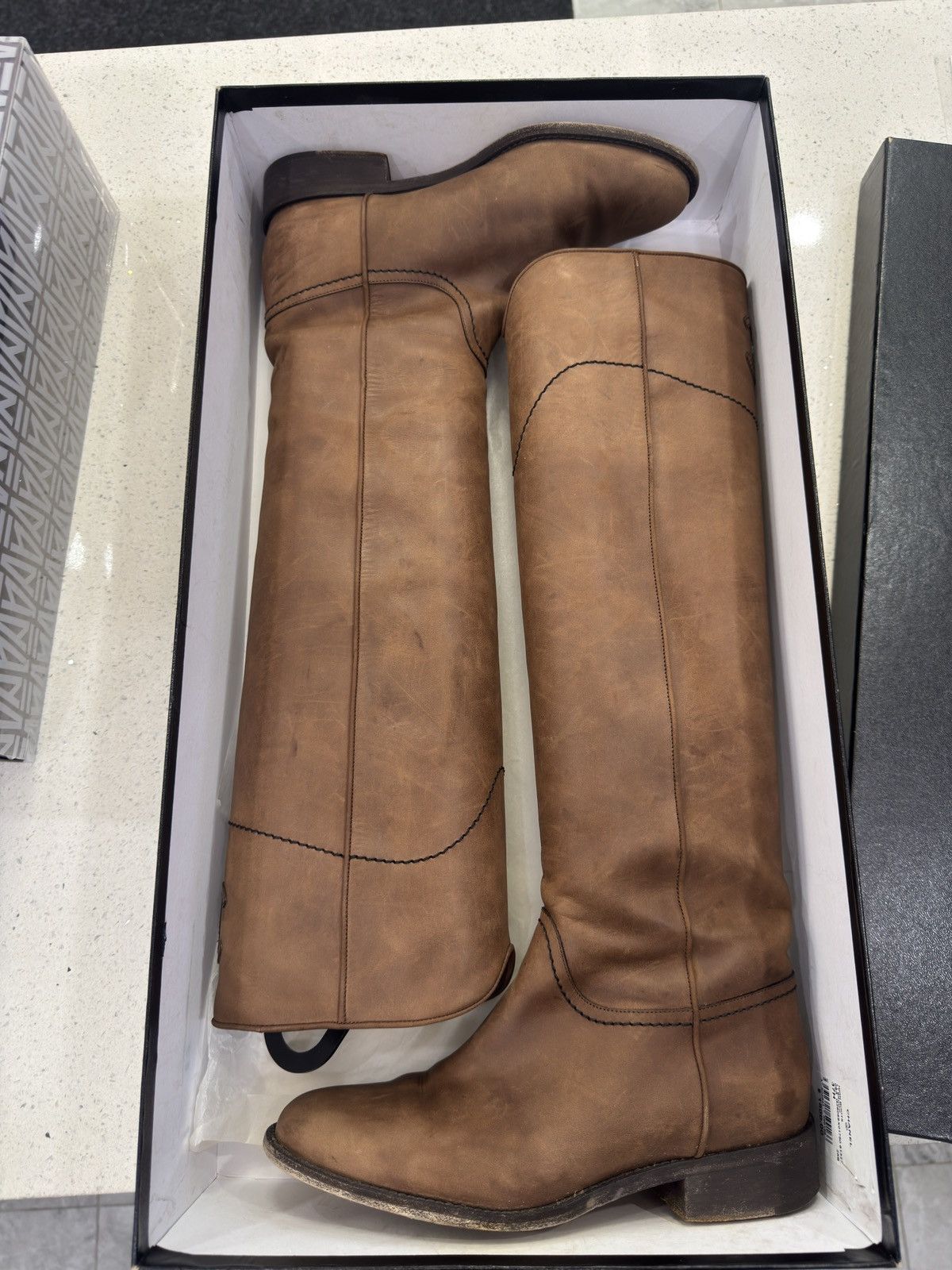 Chanel Chanel Light Brown High Boots Size US 5 / IT 35 - 8 Thumbnail