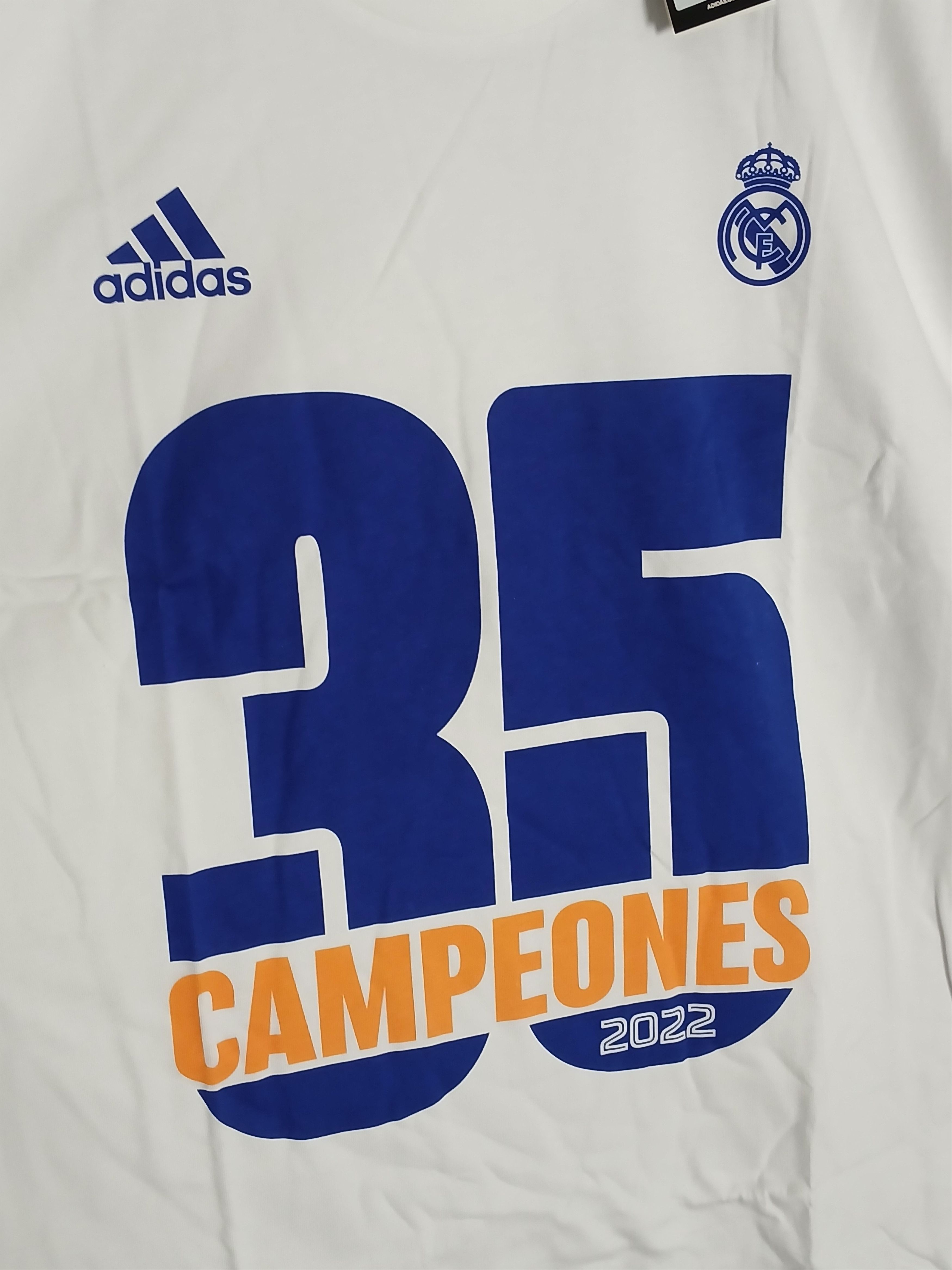 Adidas New Real Madrid 35 Campeones Laliga Football T-Shirt Size US XXL / EU 58 / 5 - 3 Thumbnail