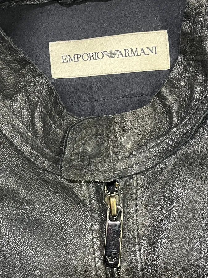 Emporio Armani AW2005 Emporio Armani Black Leather Eagle Jacket Size US M / EU 48-50 / 2 - 9 Thumbnail
