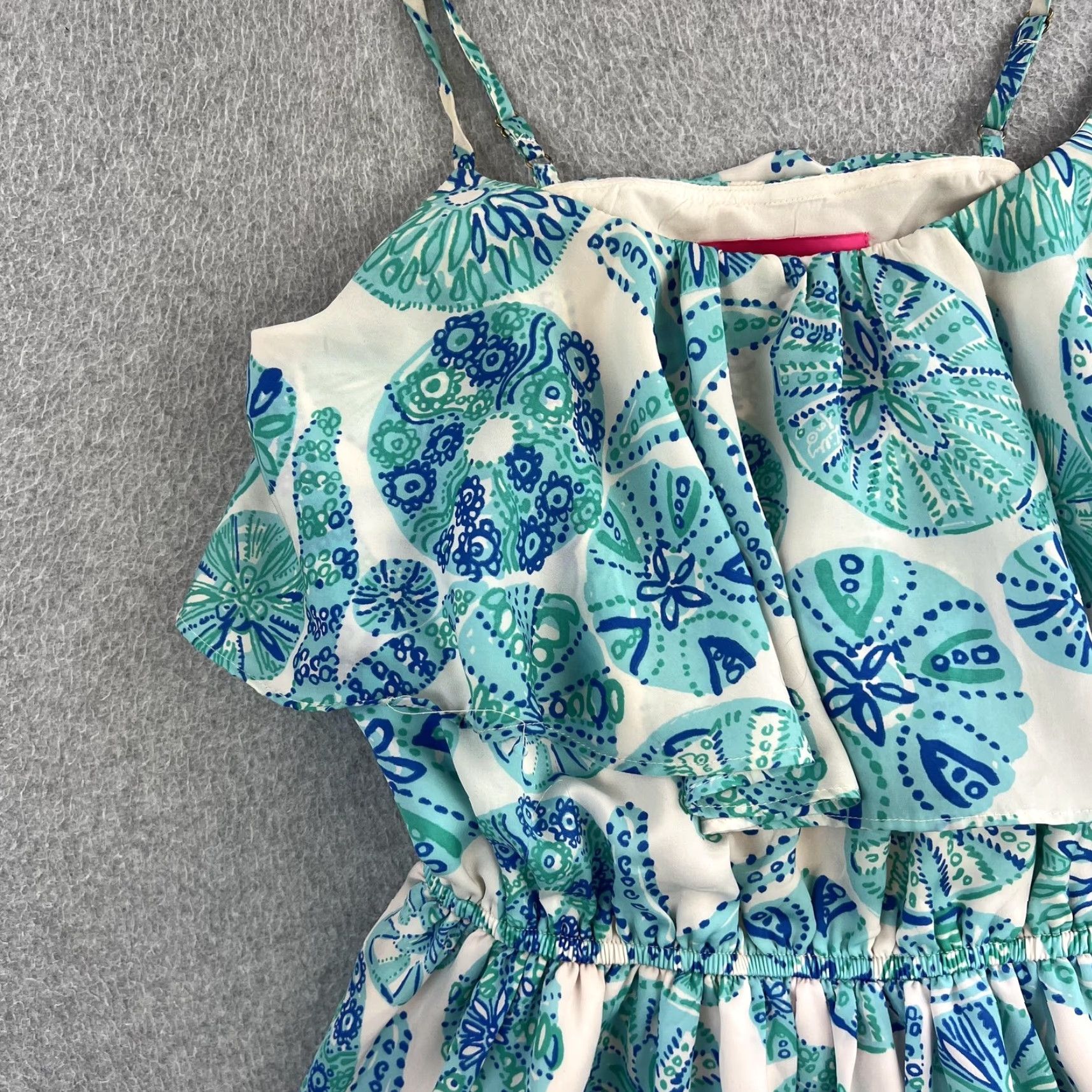 Lilly Pulitzer Lilly Pulitzer Dress Womens Small Blue Sand Dollar Cold Shoulder Sundress Size S / US 4 / IT 40 - 3 Thumbnail