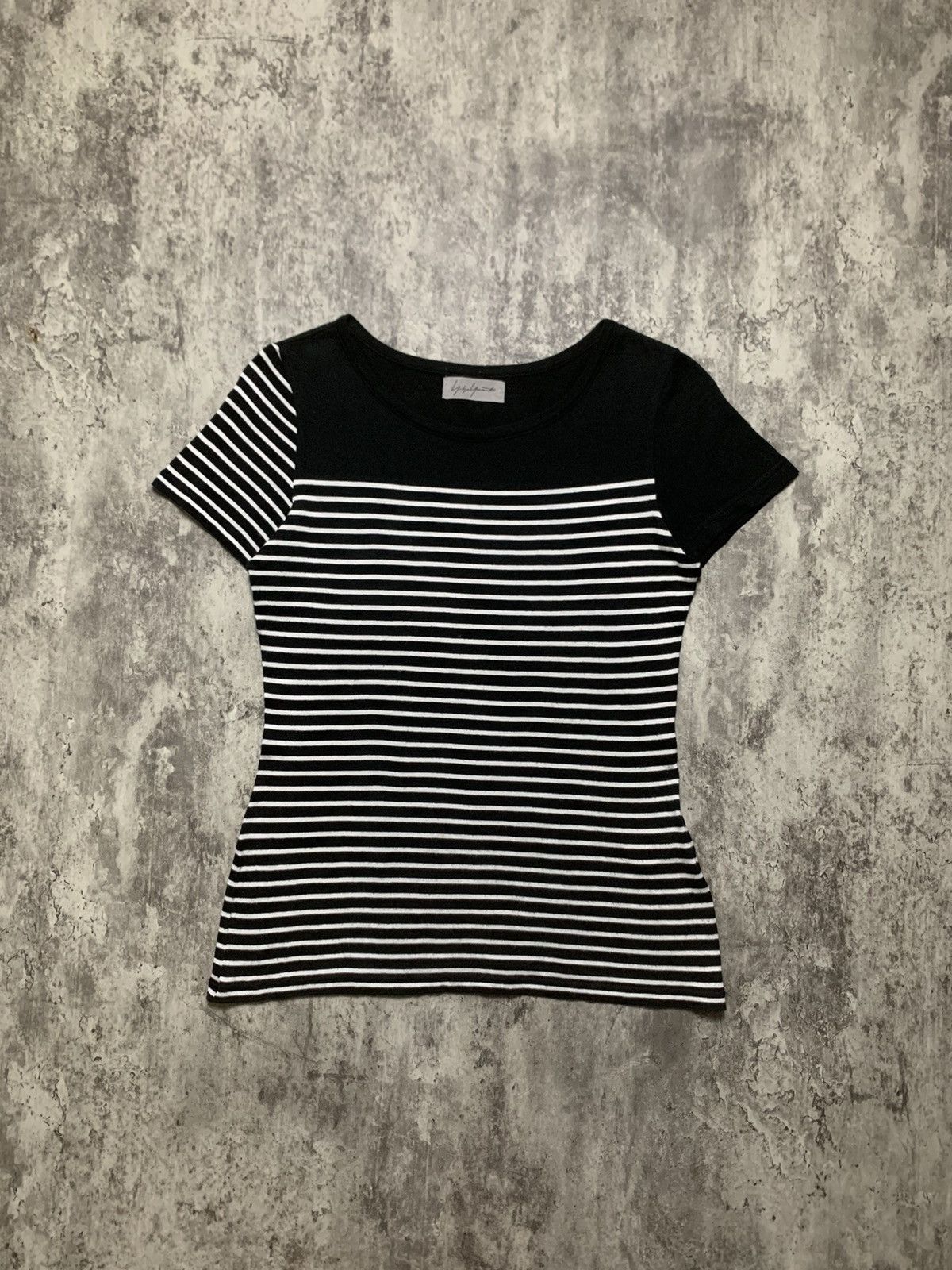 Yohji Yamamoto Yohji Yamamoto Signature Stripe Switching Tee Shirt Size M / US 6-8 / IT 42-44 - 1 Thumbnail