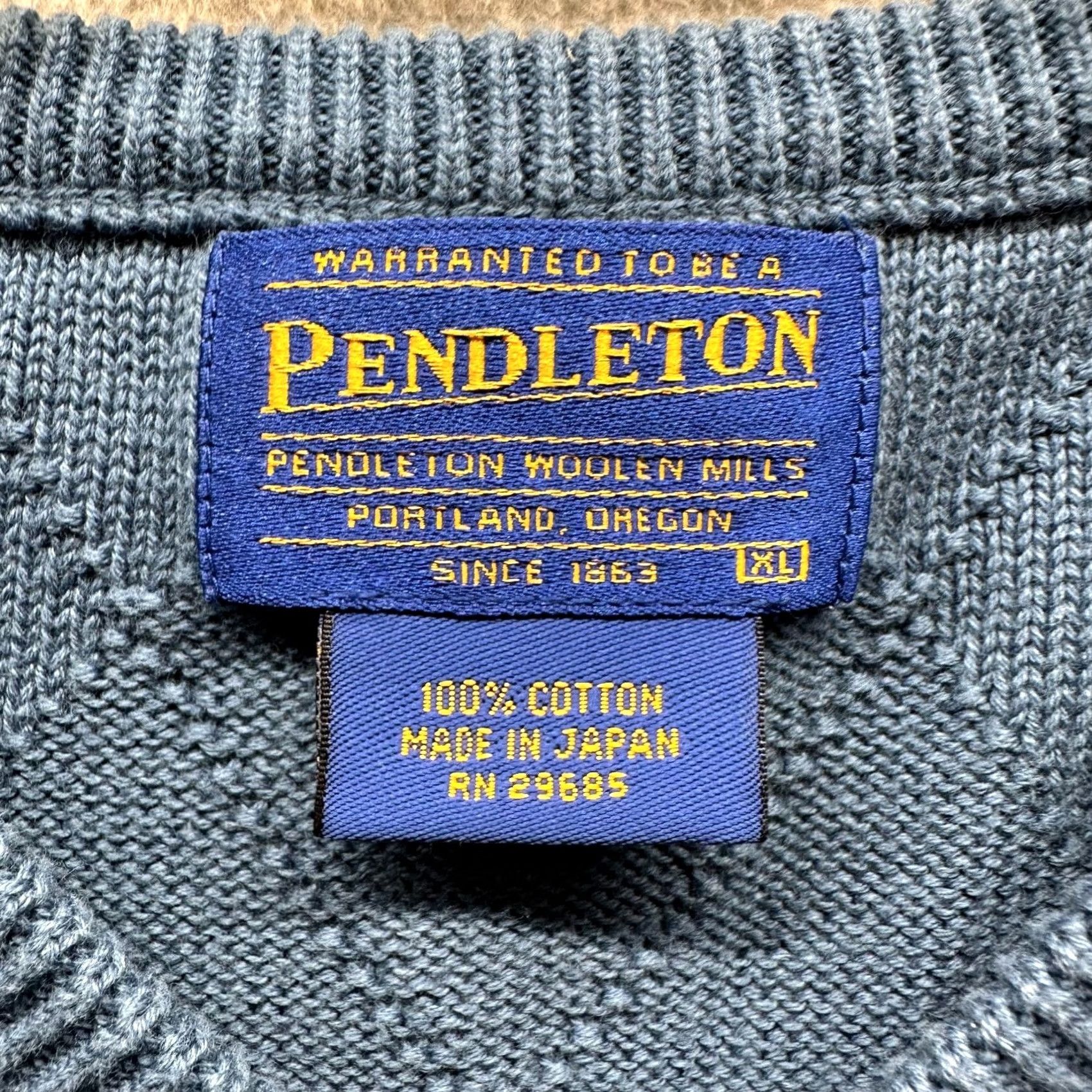 Pendleton New title: Vintage Pendleton Vest Sweater XL Womens - 90s Style - Cotton Knit - Blue Size XL / US 12-14 / IT 48-50 - 5 Thumbnail