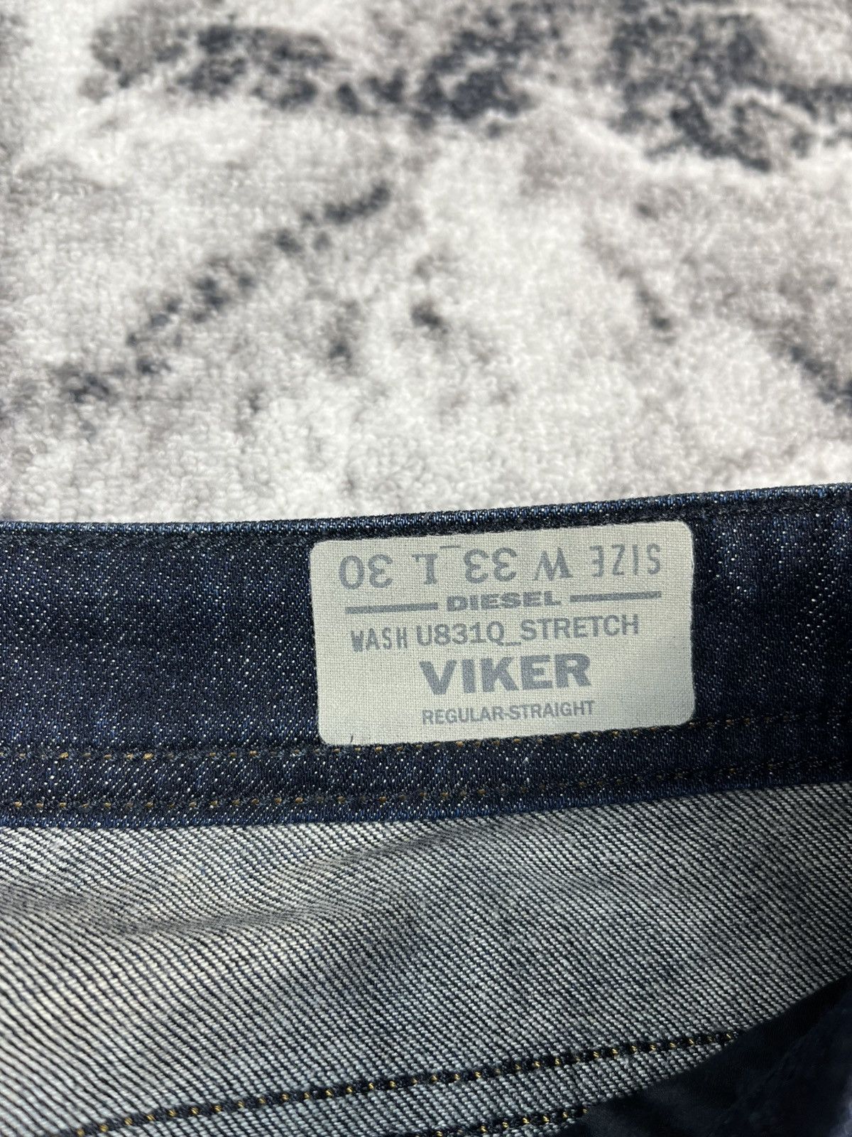 Diesel Diesel Viker Jeans Dark Wash Straight Stretch W33 Size US 33 - 5 Thumbnail