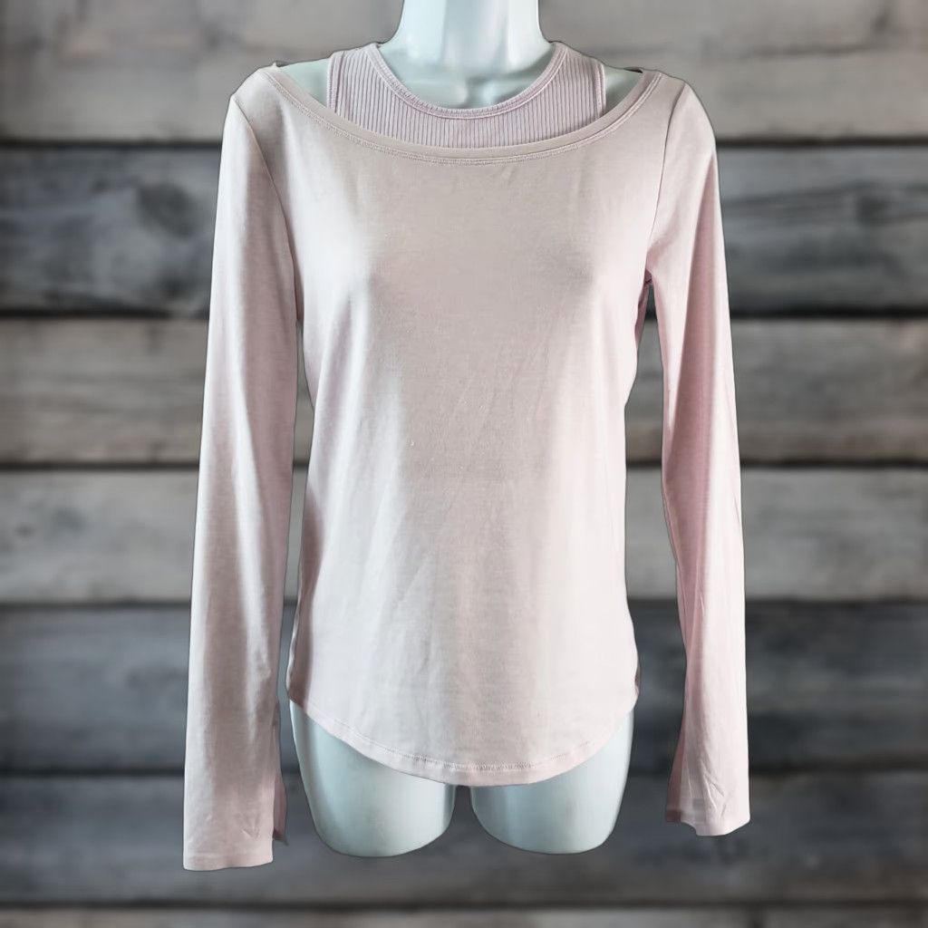 Athleta Athleta Womens Essence Groove Top XSP Pink Long Sleeve Pullover Activewear Shirt Size XS / US 0-2 / IT 36-38 - 1 Thumbnail