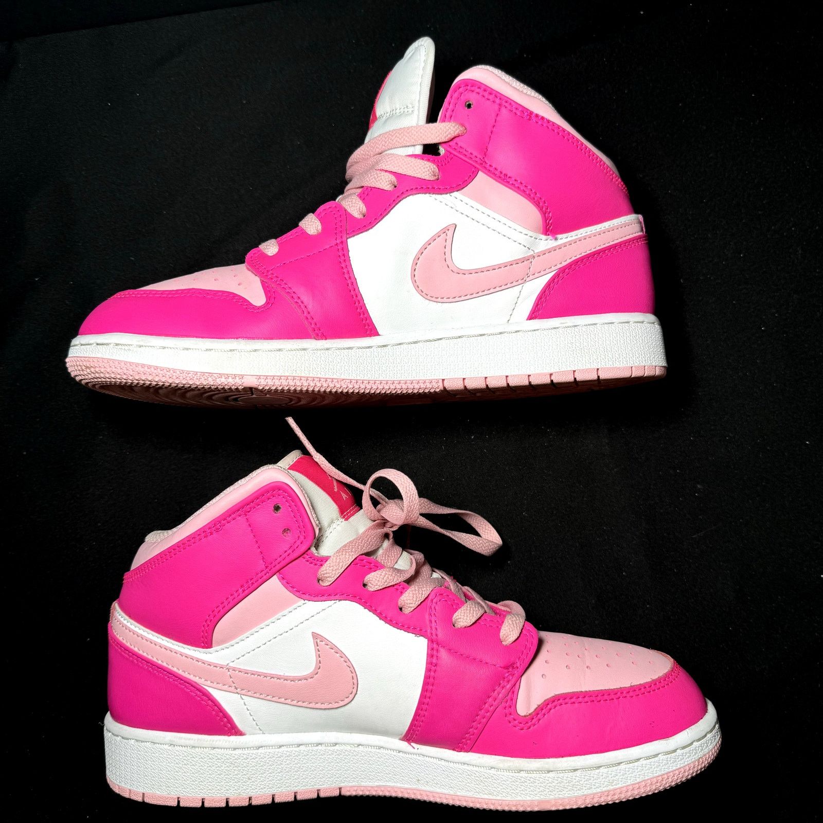 Jordan Brand × Nike Nike Air Jordan 1 Mid GS Fierce Pink Men's Shoes - Size 7 Size US 7 / EU 40 - 3 Thumbnail