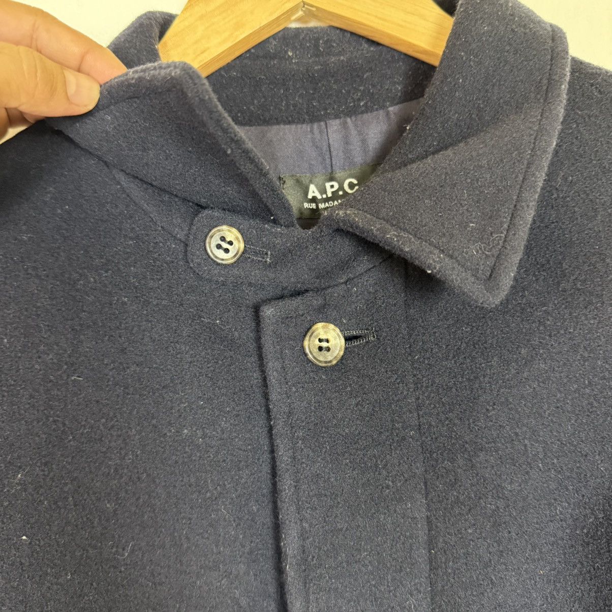A.P.C. A.P.C. Rue Madame Paris Wool Mac Coat Navy Size US XS / EU 42 / 0 - 9 Thumbnail