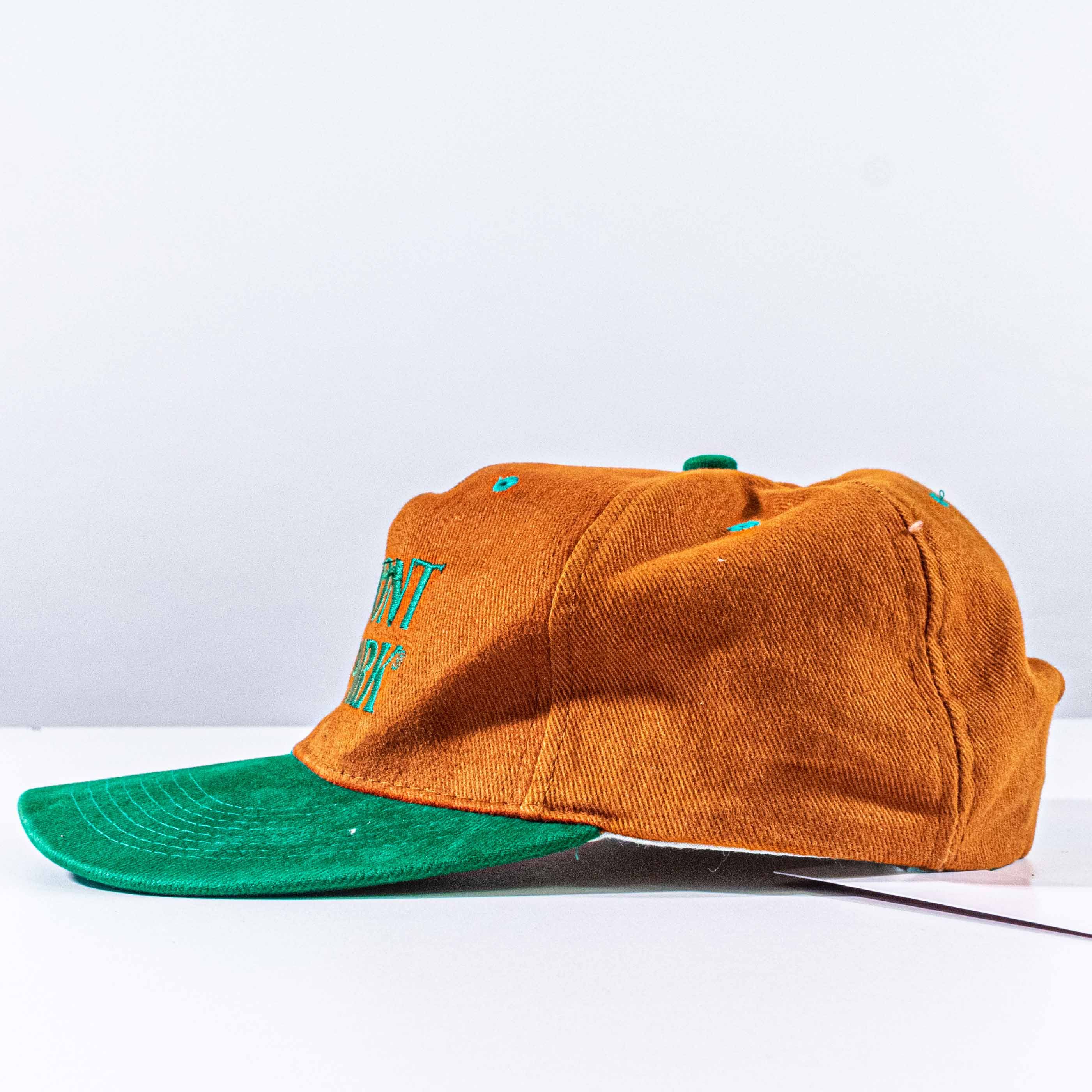 Vintage 90s Belmont Park Horse Racing Snapback Hat Orange Green Size ONE SIZE - 3 Thumbnail