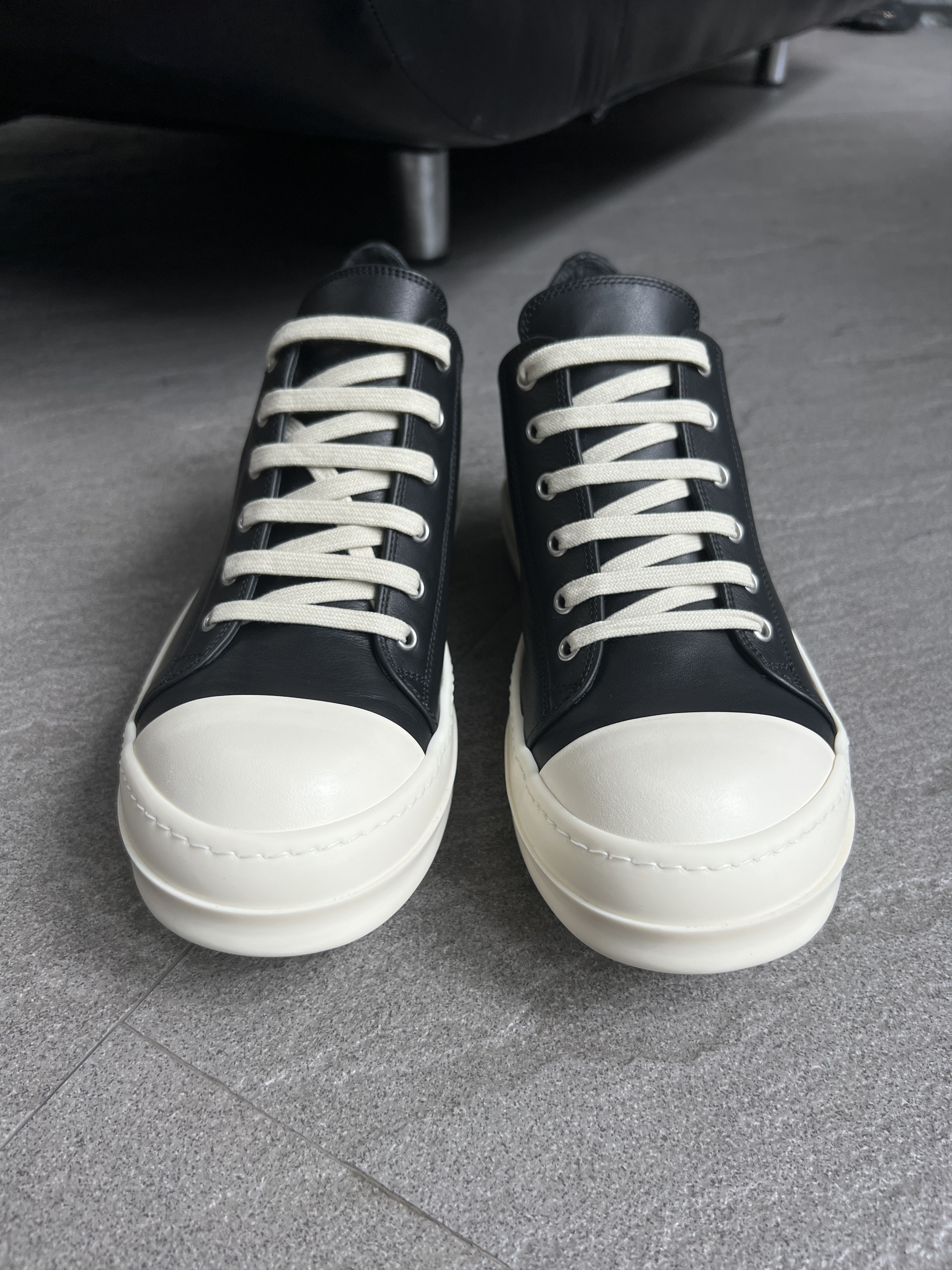 Rick Owens Rick Owens Ramones Low Sneakers Black Milk EU43 New w/ Box Size US 10 / EU 43 - 5 Thumbnail