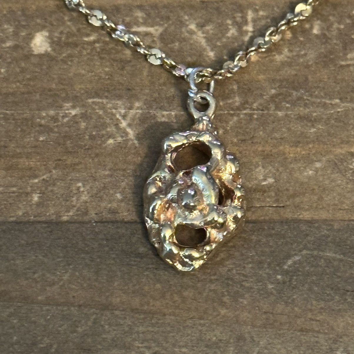 Vintage Vintage 14KGODG nugget pendant necklace Size ONE SIZE - 3 Thumbnail