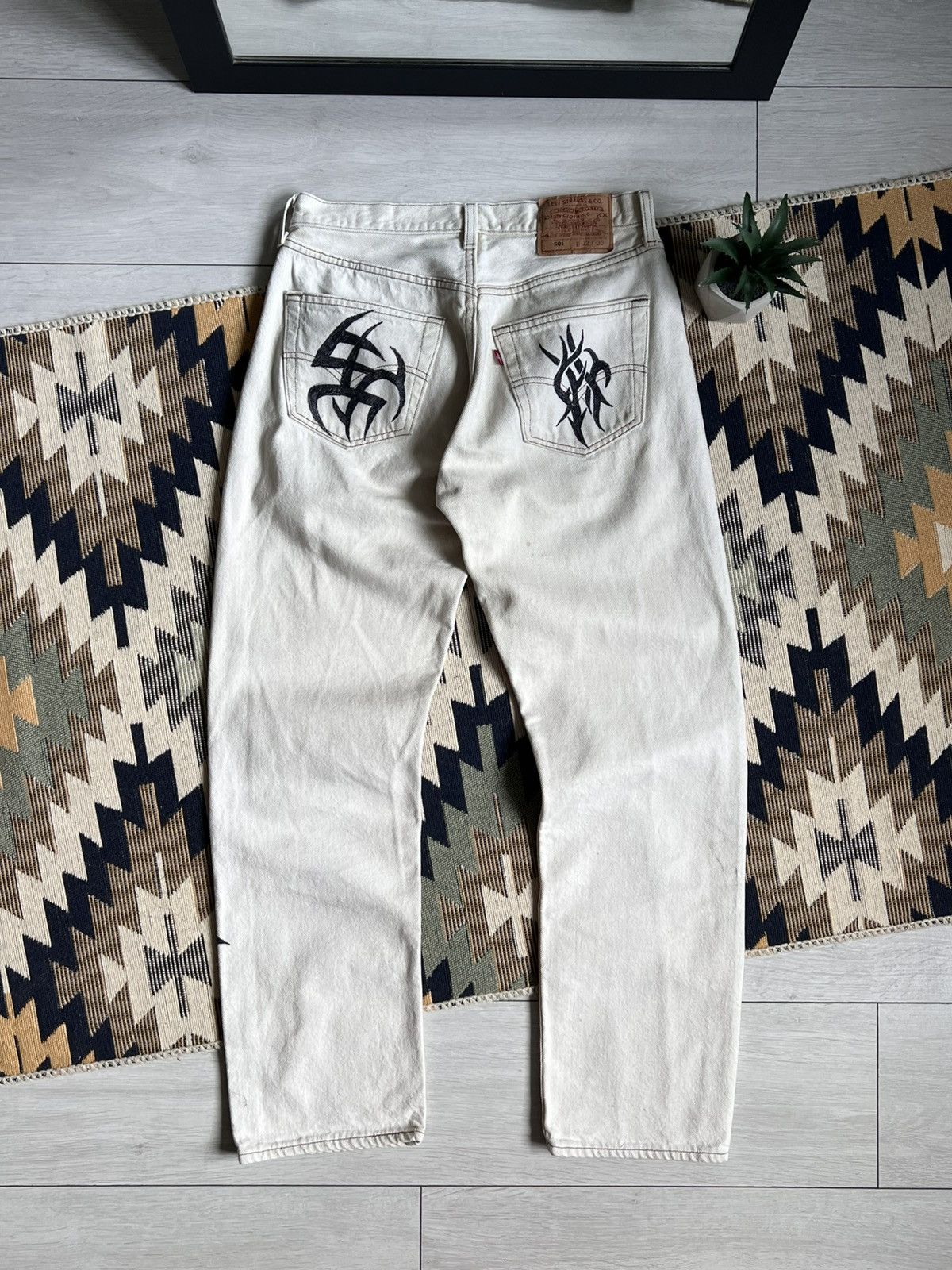 Levi's Vintage U.S.A Levi’s Custom Handmade Tribal Jeans Size US 32 / EU 48 - 1 Thumbnail