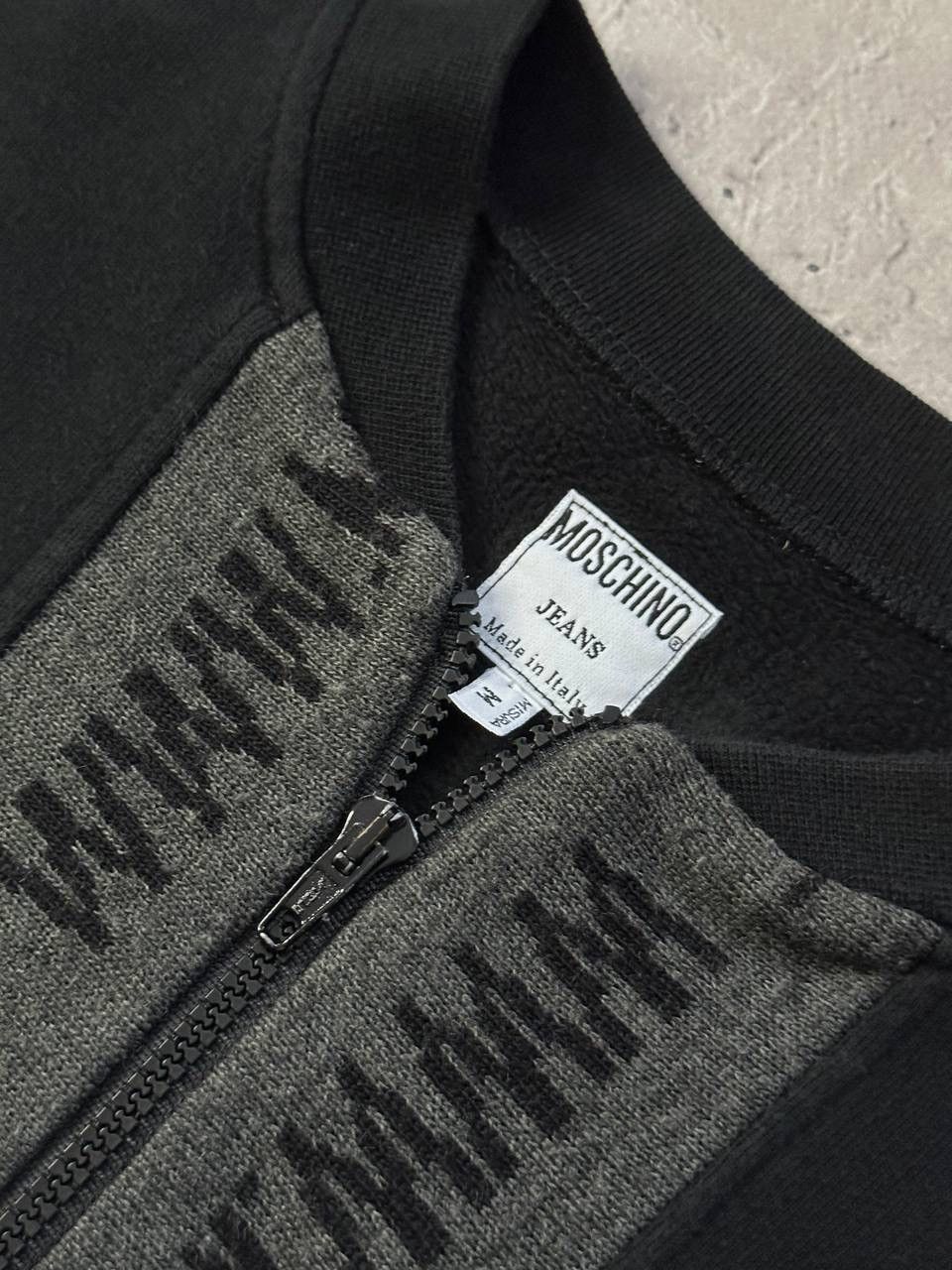 Moschino Moschino Jeans Black Wool Zip Sweatshirt Made in Italy Y2K Size US M / EU 48-50 / 2 - 8 Thumbnail