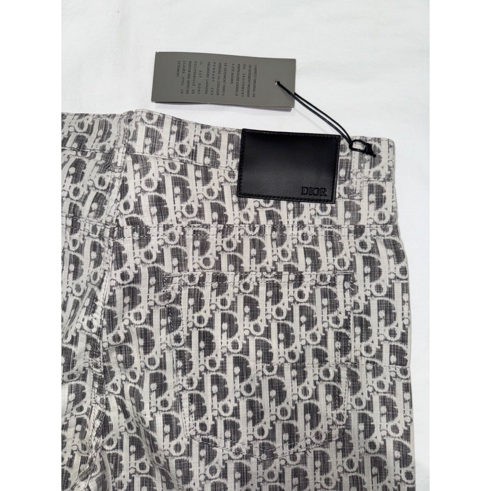 Dior Dior Oblique Monogram Logo Slim 17.5 Jeans Grey Black Denim Size US 32 / EU 48 - 10 Thumbnail