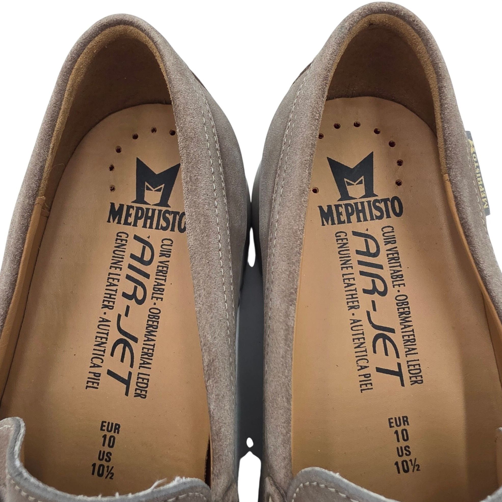Mephisto Worn once? Mephisto AirJet Men 10.5 Casual Shoes Suede Taupe Size US 10.5 / EU 43-44 - 3 Thumbnail