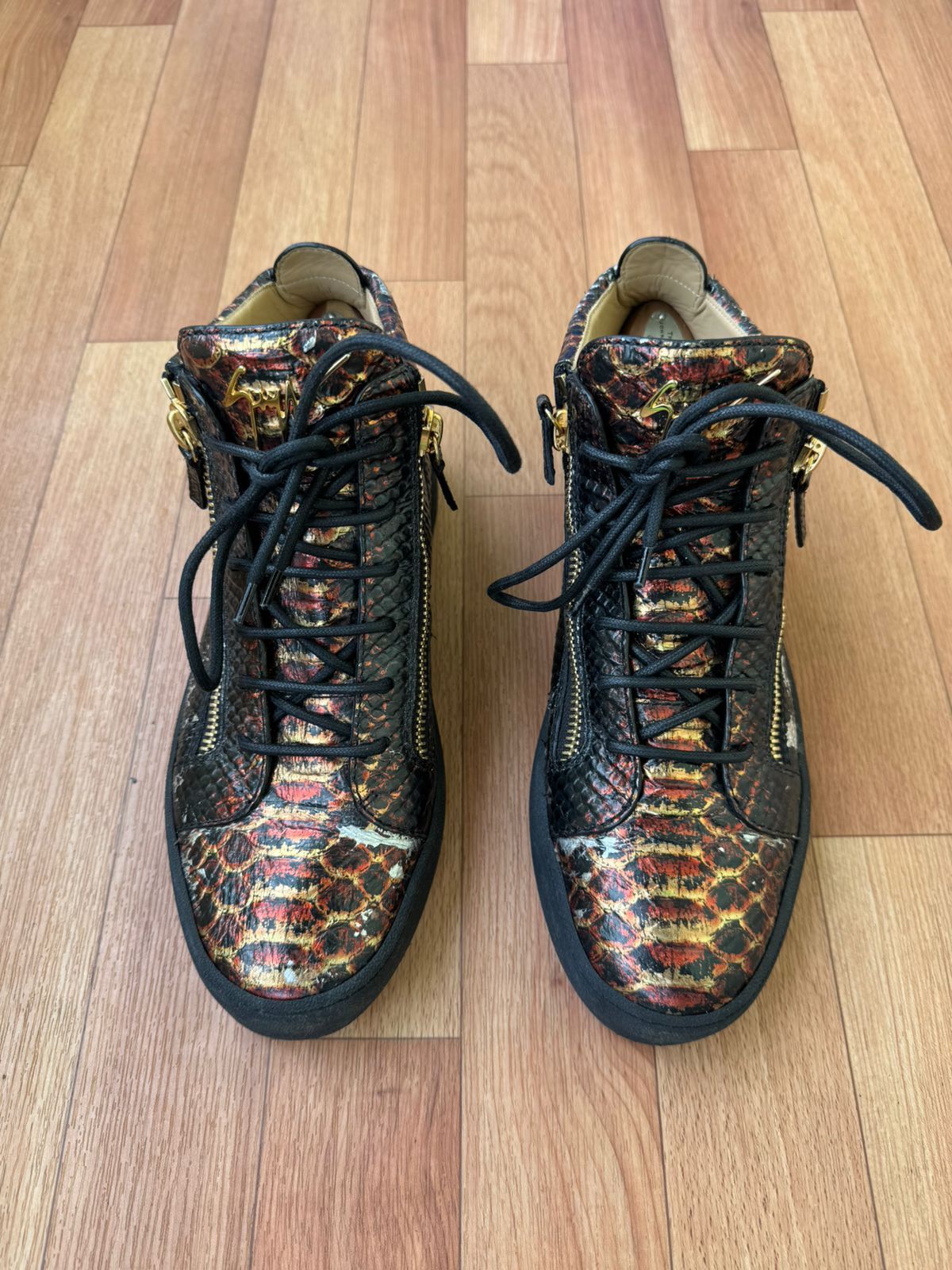 Giuseppe Zanotti 🐍 Giuseppe Zanotti " Snake Skin " Hightop Sneakers Size US 9 / EU 42 - 8 Thumbnail