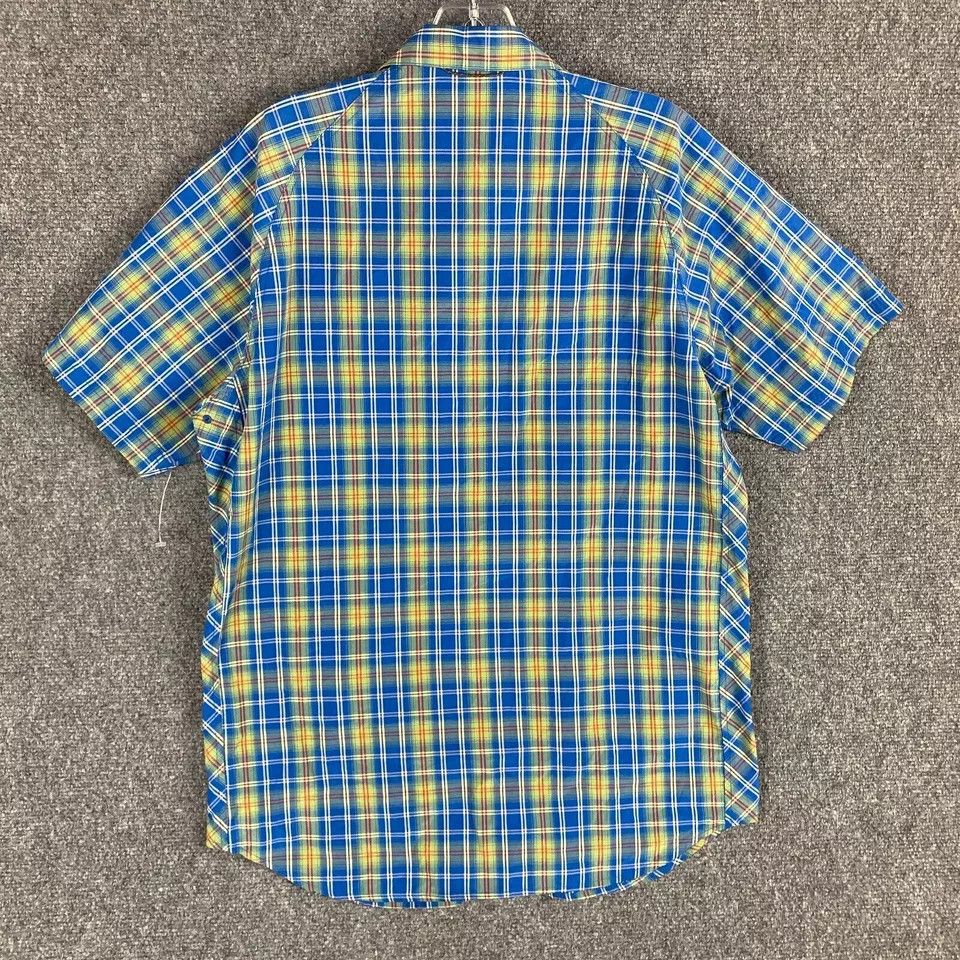 Rei REI Shirt Men's Medium Snap Plaid Short Sleeve Cotton Hiking Size US M / EU 48-50 / 2 - 6 Thumbnail