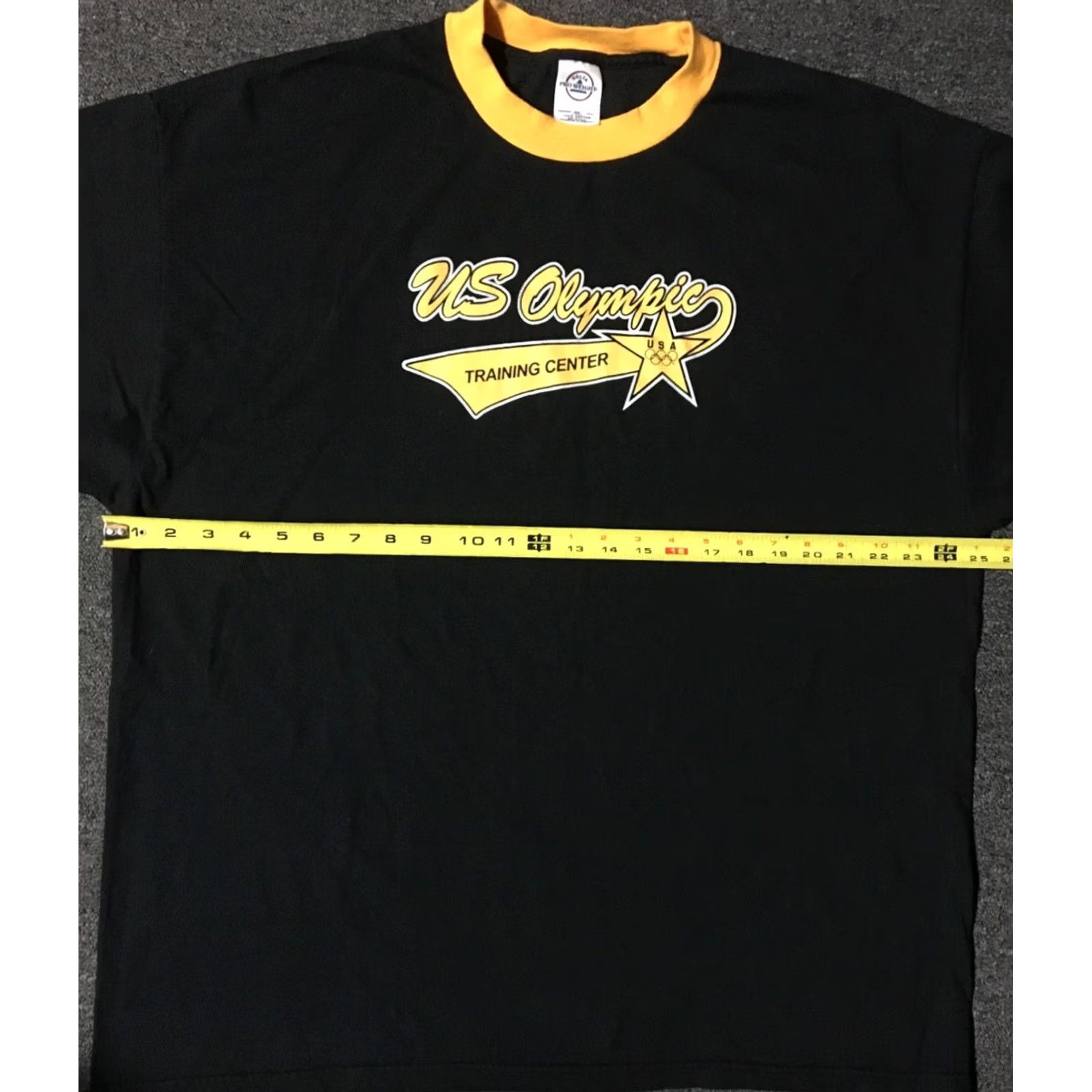 Vintage VINTAGE Team USA T-Shirt XXL Black/Yellow Sports 90s USA Men Short Sleeve Ringer Shirt - US Olympics Training Center Size US XXL / EU 58 / 5 - 4 Thumbnail