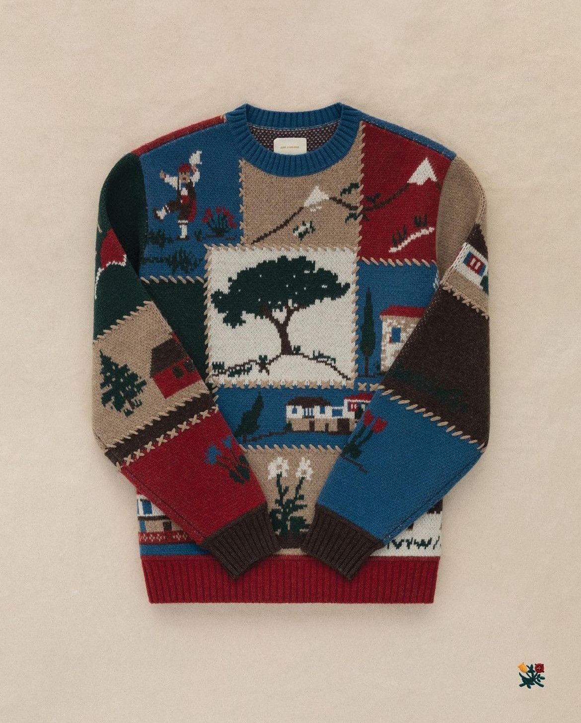 Aime Leon Dore ALD Village Patchwork Sweater Size US S / EU 44-46 / 1 - 1 Thumbnail