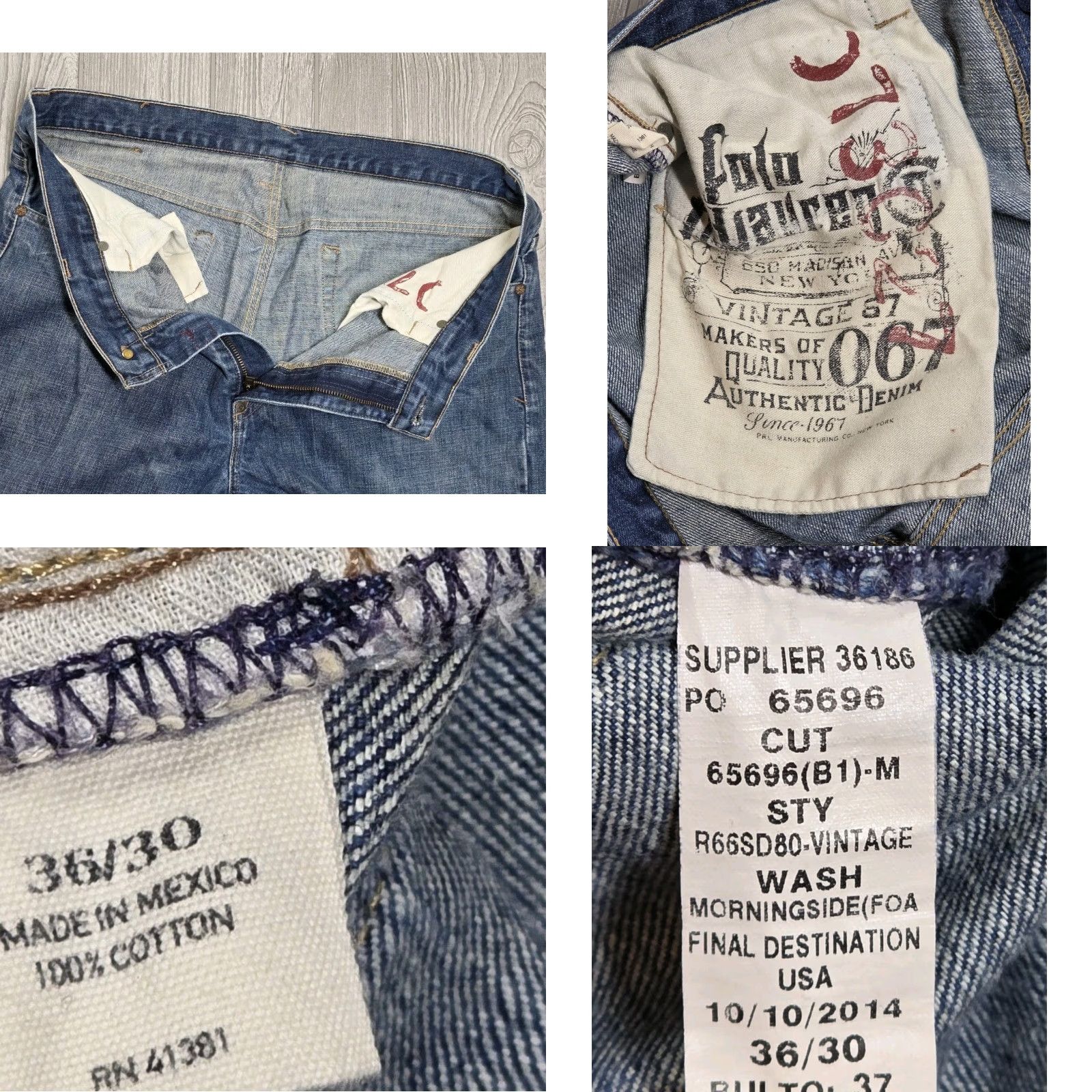 Polo Ralph Lauren VINTAGE Polo Ralph Lauren Jeans Mens 36x30 Medium Fade Blue Denim Baggy 067 Polo Ralph Lauren Jeans Mens 36x30 Med Fade Blue Denim Vintage 067 Baggy Size US M / EU 48-50 / 2 - 8 Thumbnail