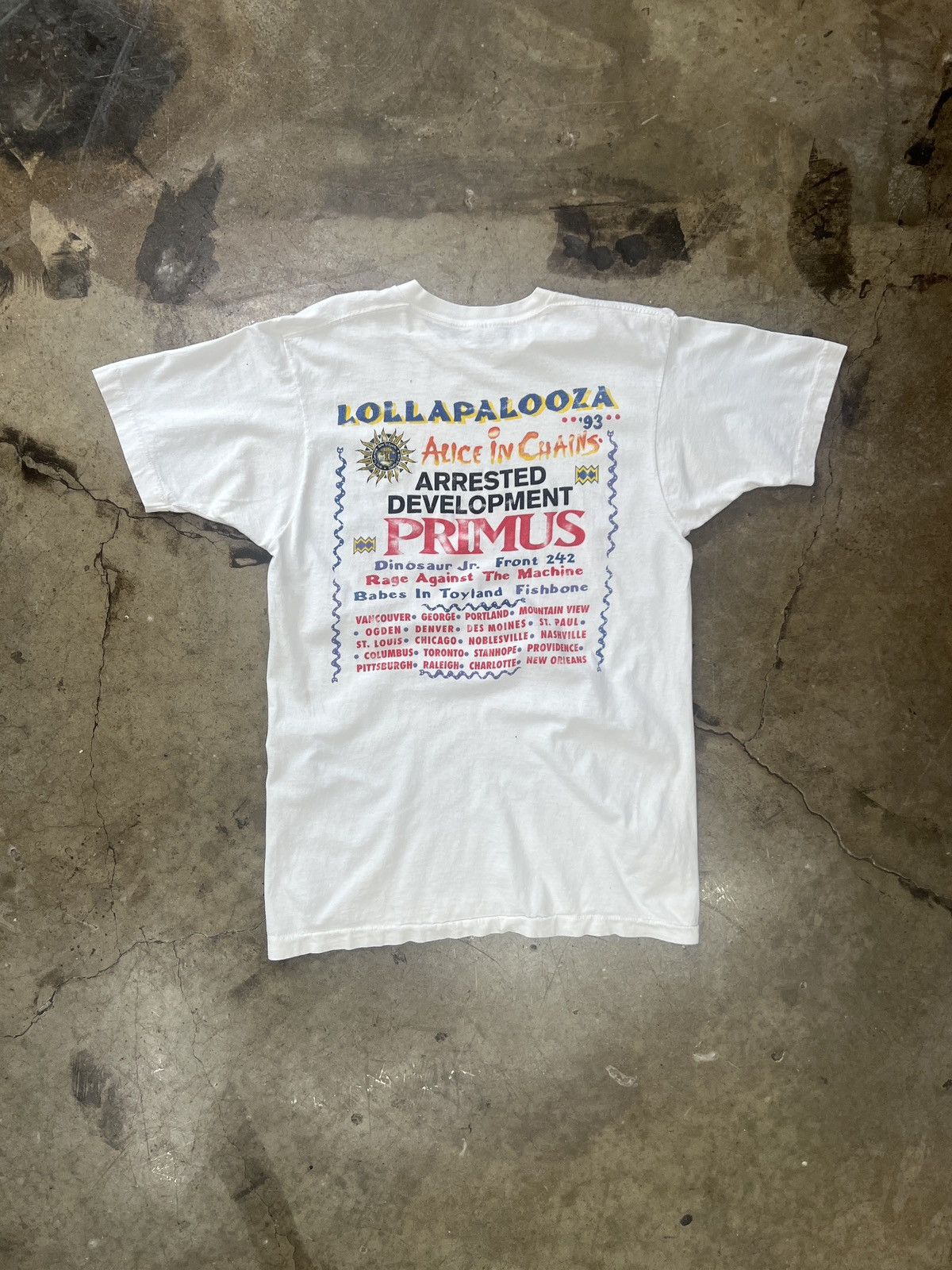 Band Tees Vintage 1993 Lollapalooza Alice in Chains Primus Tee XL Size US XL / EU 56 / 4 - 5 Thumbnail
