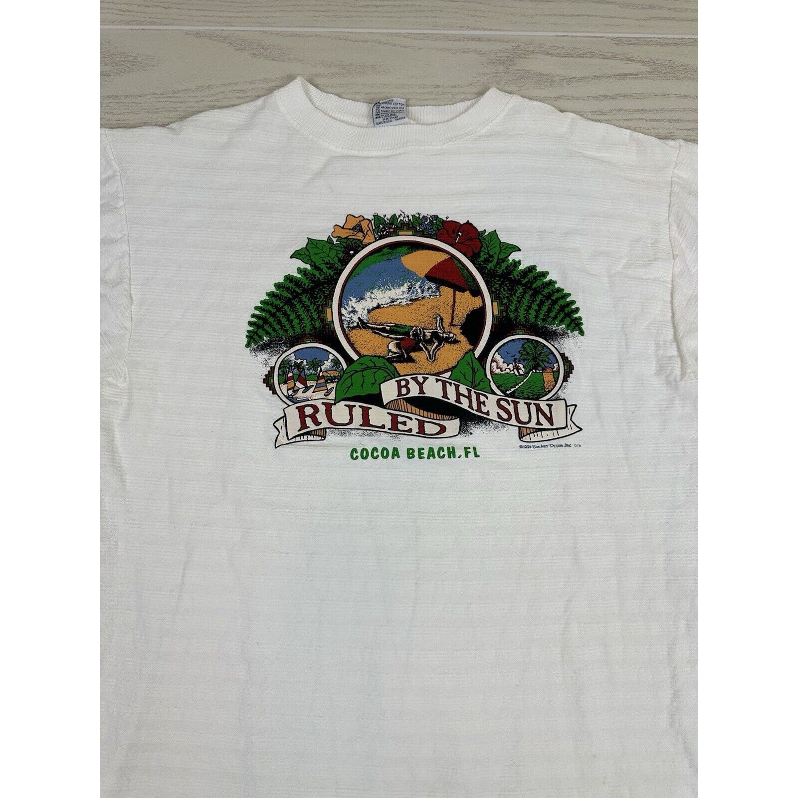 Vintage Vintage 90s Cocoa Florida Tourist Shirt Size US XL / EU 56 / 4 - 2 Thumbnail