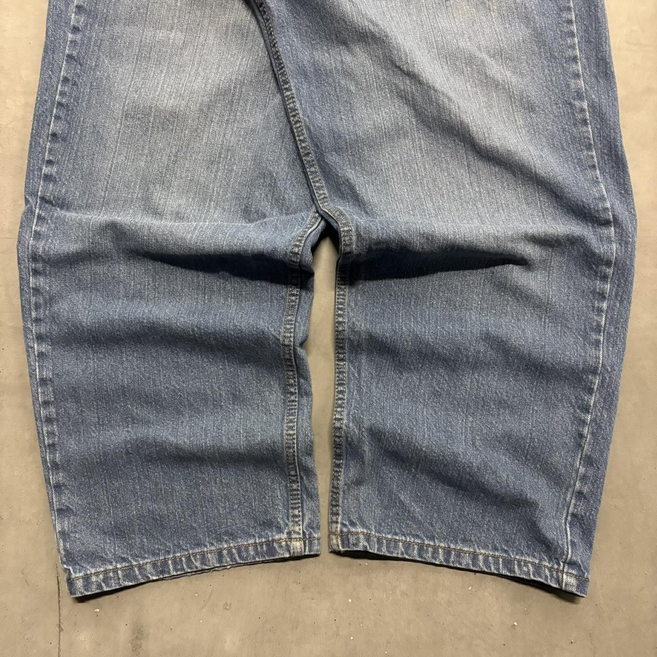 Vintage Crazy Vintage Y2K/2000s Super Baggy Skater Style ruff hewn Medium Blue Wash Denim Jeans! Size US 38 / EU 54 - 4 Thumbnail